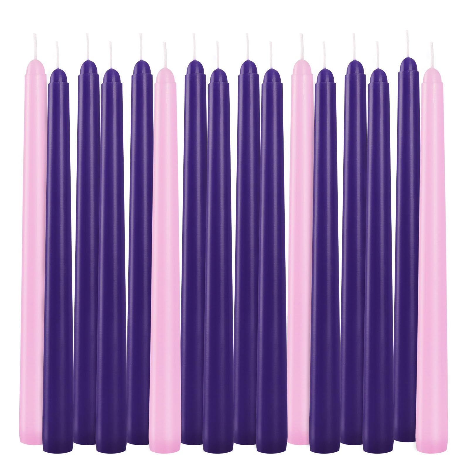 Candele Dell'Avvento Coniche da 10 Pollici, Confezione da 16