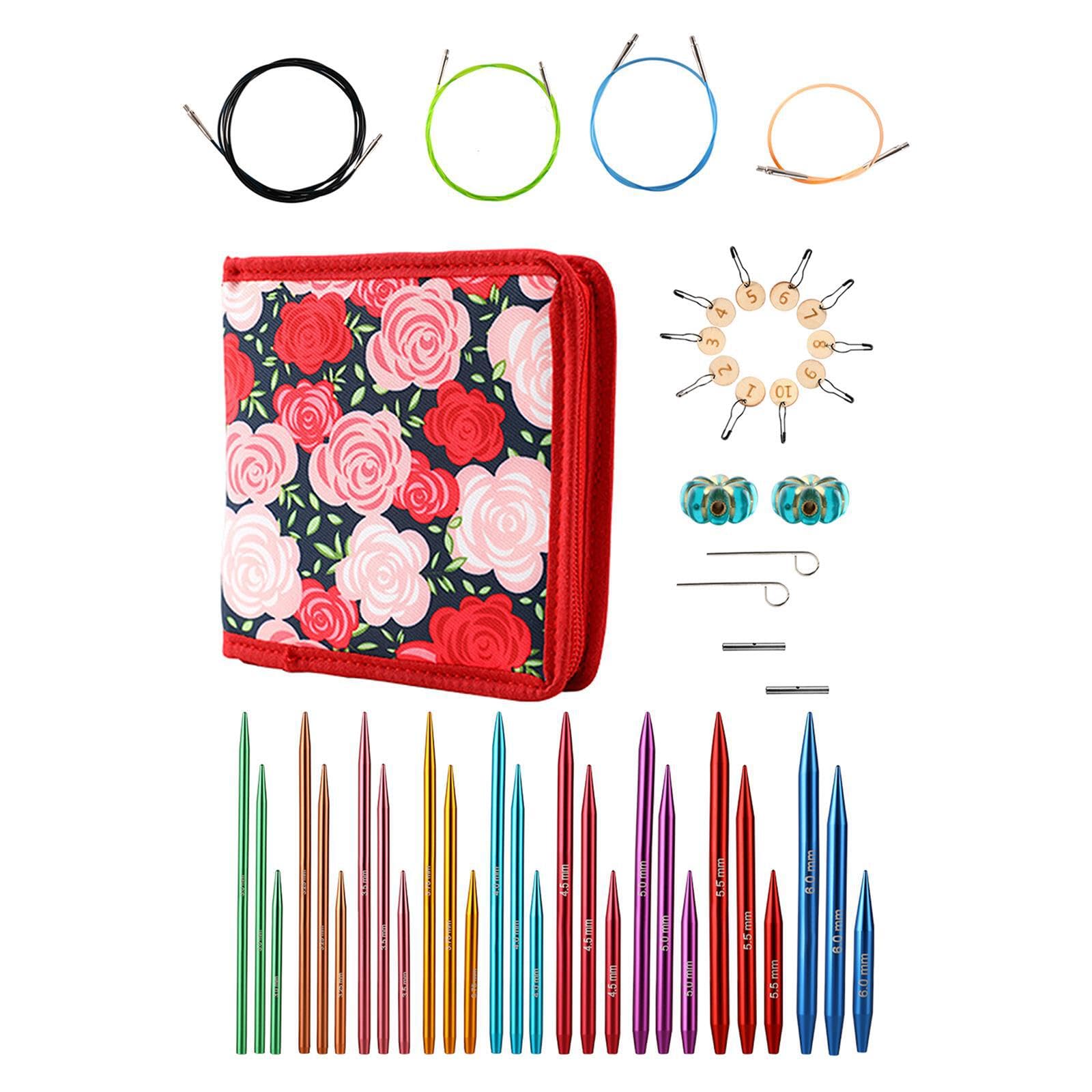 KIXZSAZ Socks DIY Crochet Kits Featuring Interchangeable Circular Knitting Needles Portable Accessory Crafting and for Creative Expression Knitting Needle