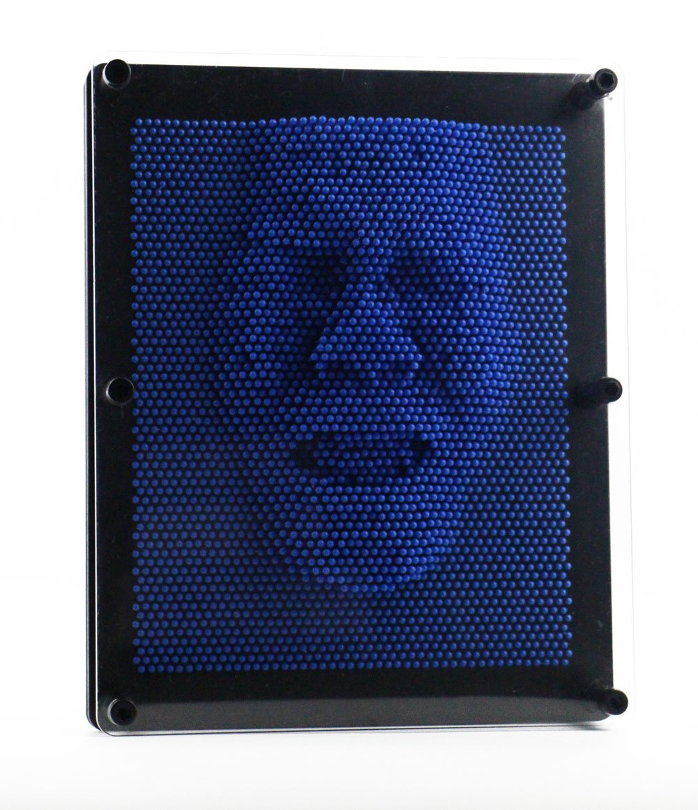 Aideal Pinart Spielzeug 3D Eindruck Skulptur Nagelbrett Spielzeug Stress Reduzieren Büro Gadgets Intelligenz Spielzeug für Kinder&Erwachsene, 25,5x21x5,7cm (Blau)
