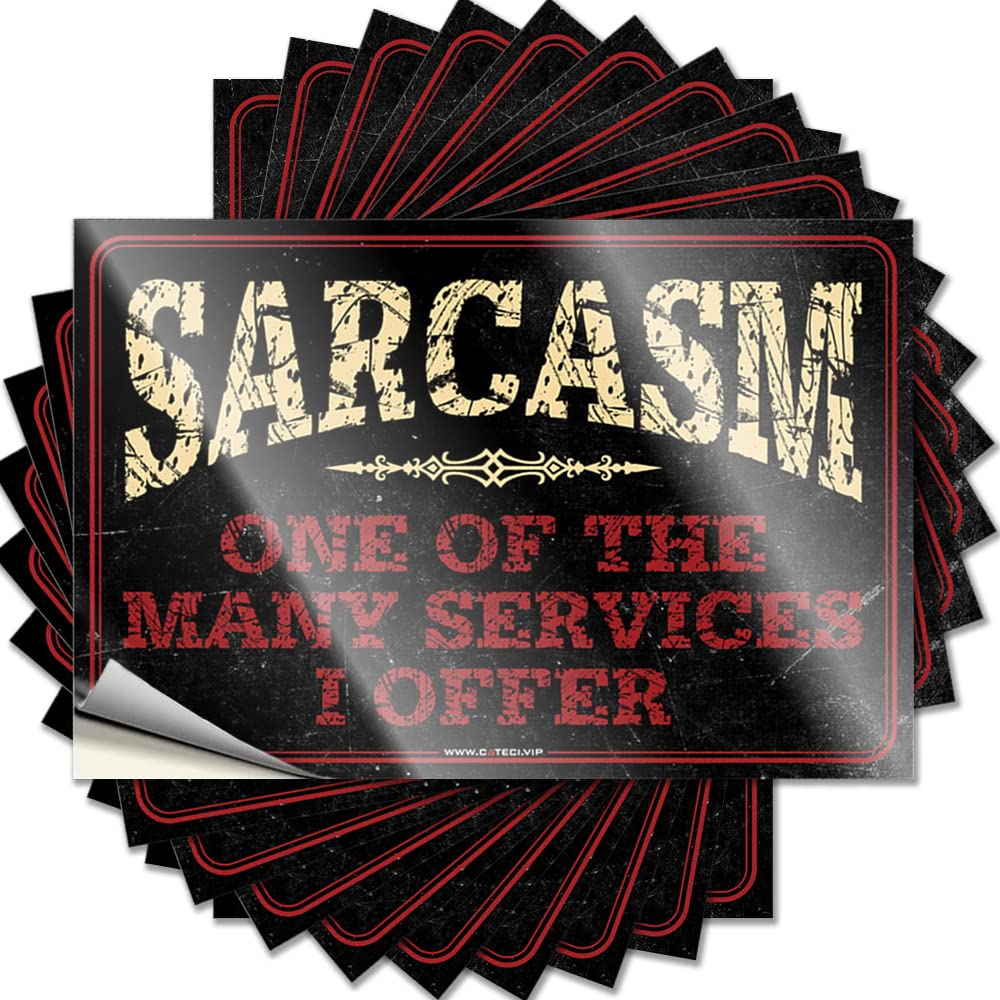 Work Desk Decor Custom Decals | Sarcasm One of The Many Services I Offer Assorted for Truck Decor(6X9CM)
