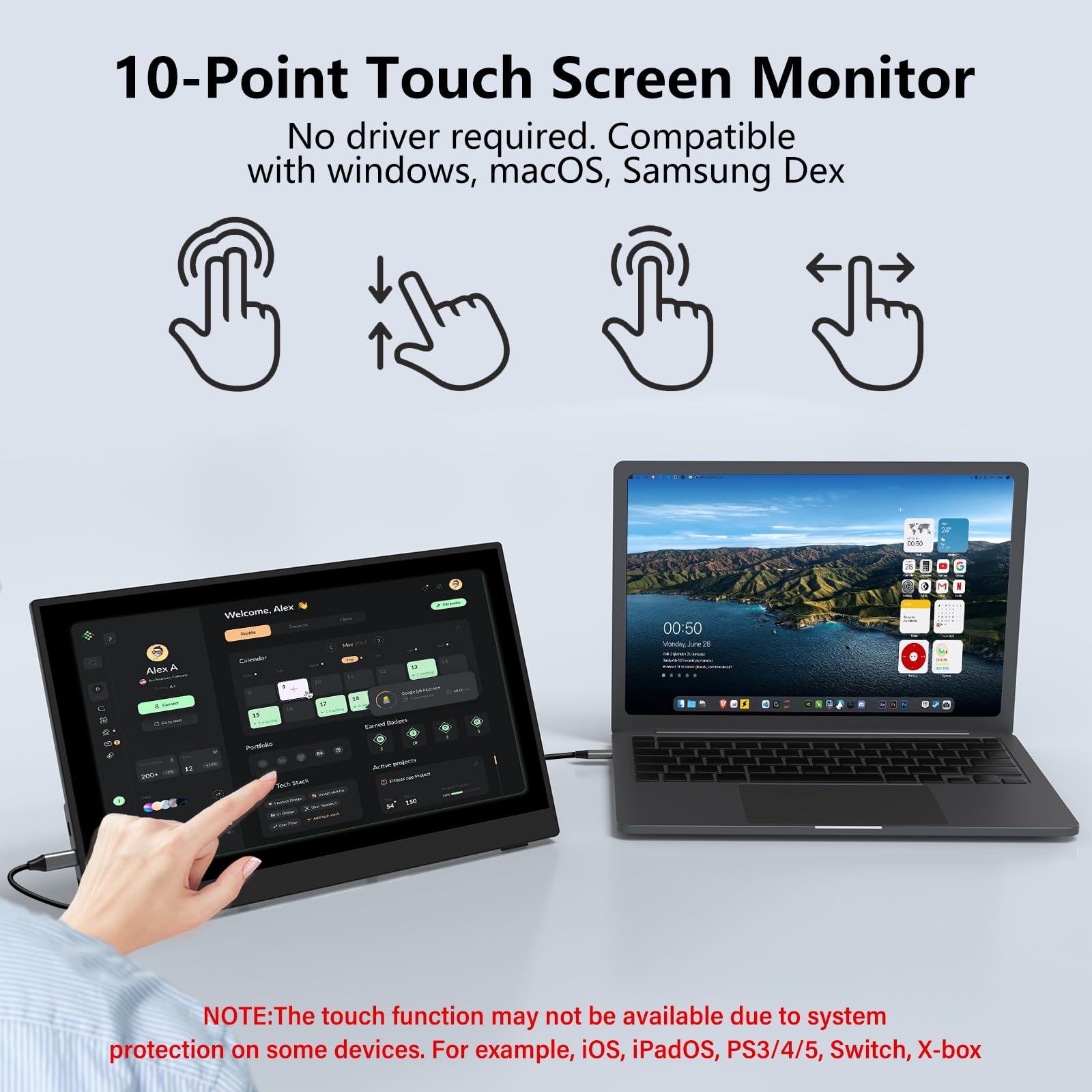Amazon.com: InnoView 15.6 Inch 1080P Touchscreen Portable Monitor