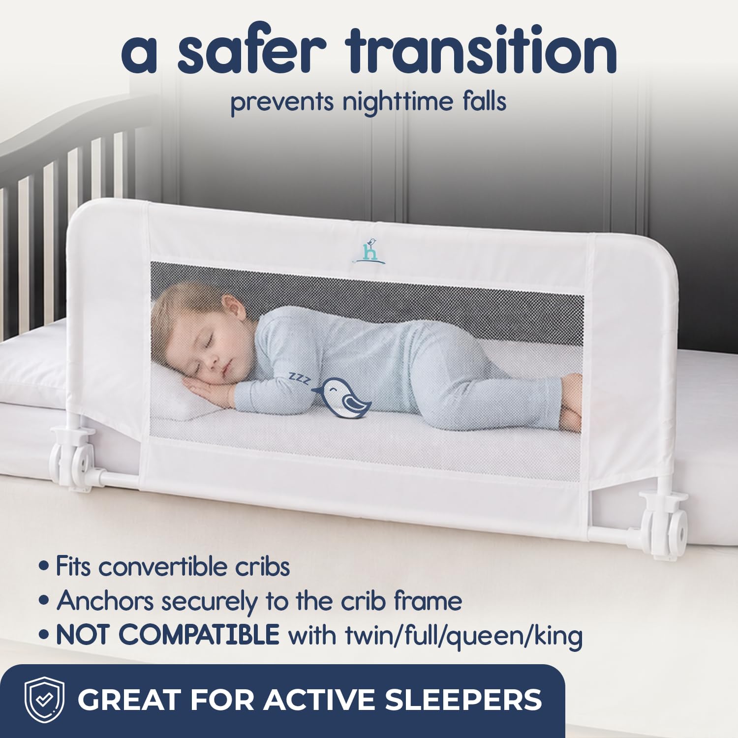 Hiccapop Convertible Crib Bed Rail for - Key Features