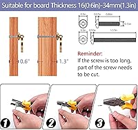 Vista 7 de MIWUMI Gold Cabinet Knobs, Zinc Alloy Cupboard Drawer Knobs With Screws for Dresser (8)
