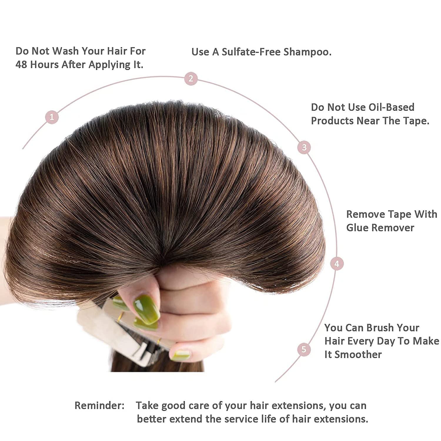 Hotlulana Extension Capelli Veri Biadesivo Marrone Scuro(#2) Extension Capelli Veri 22Pollici 40pcs 55cm 100g Extension Biadesive Capelli Veri Invisible Skin Weft Tape in Hair Extensions Human Hair