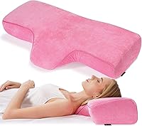 Vista 7 de Almohada de pestañas para extensiones de pestañas, almohada de espuma viscoelástica para el cuello, extensión de pestañas, curva ergonómica que