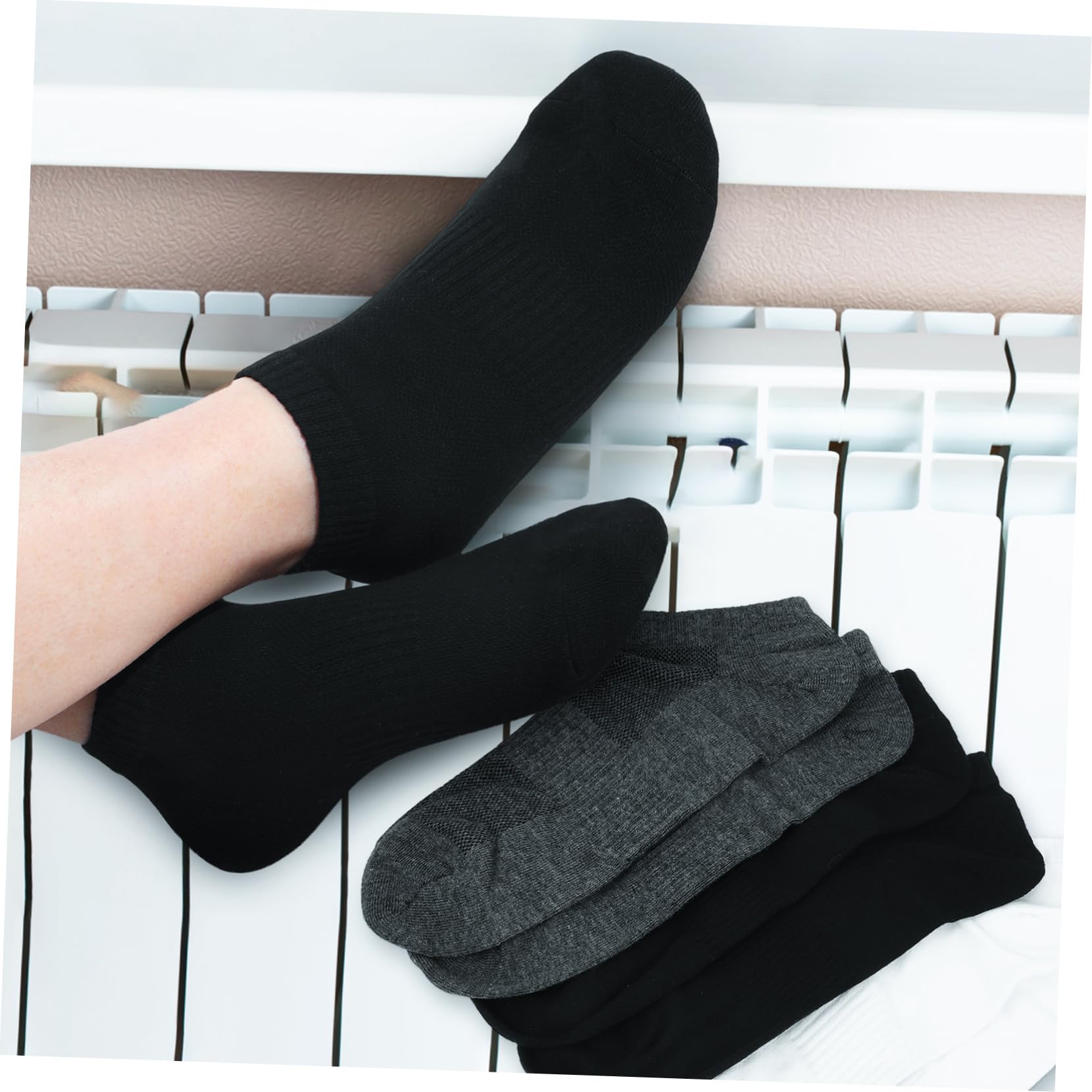 TOYANDONA 9pares Calcetines Deportivos para Correr Cortos de Algodón Transpirables para Hombre Calcetines Tobilleros Invisibles para Deportes y Correr