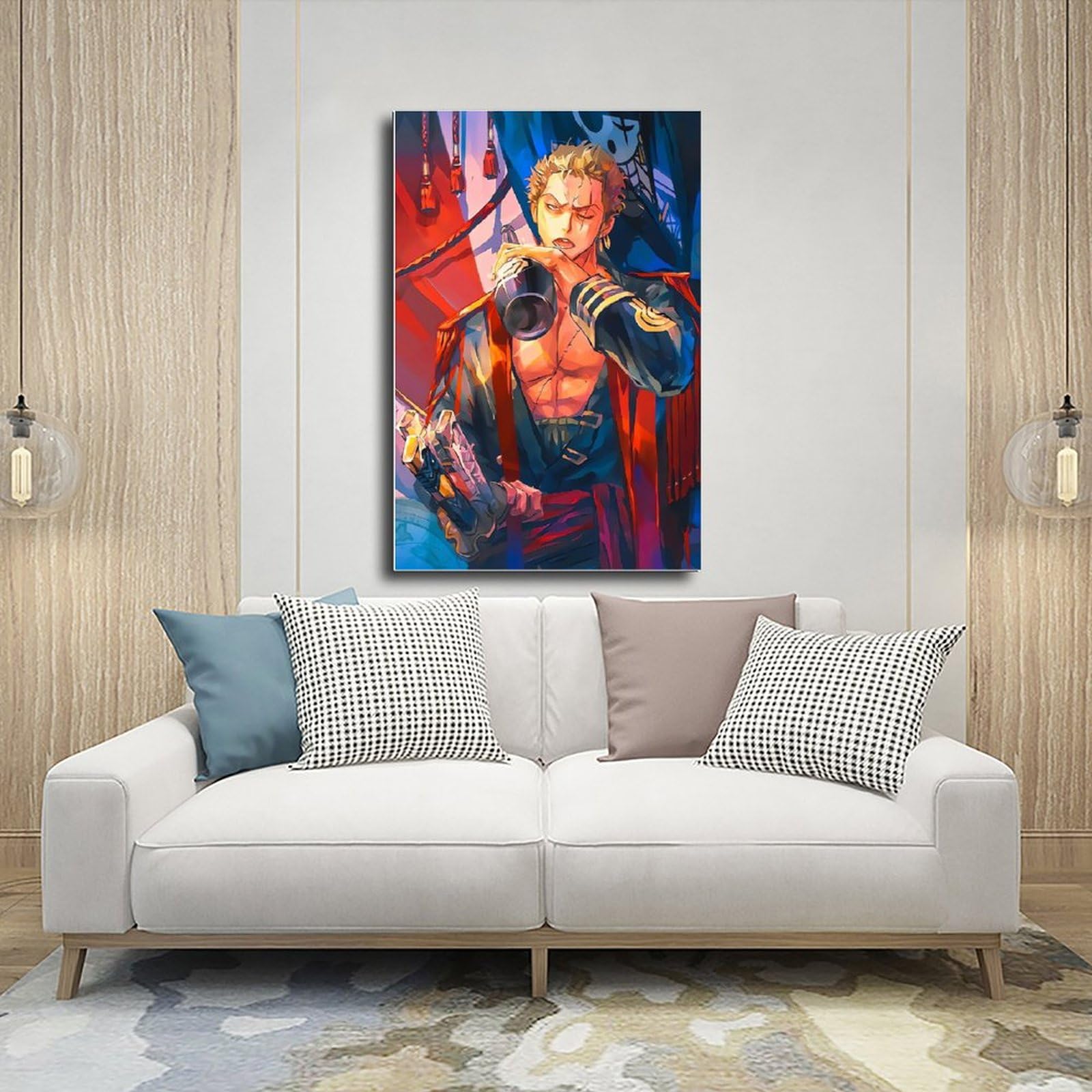 One Piece Shanks Bounty Wanted Poster Décoratif Sur Toile Pour Salon