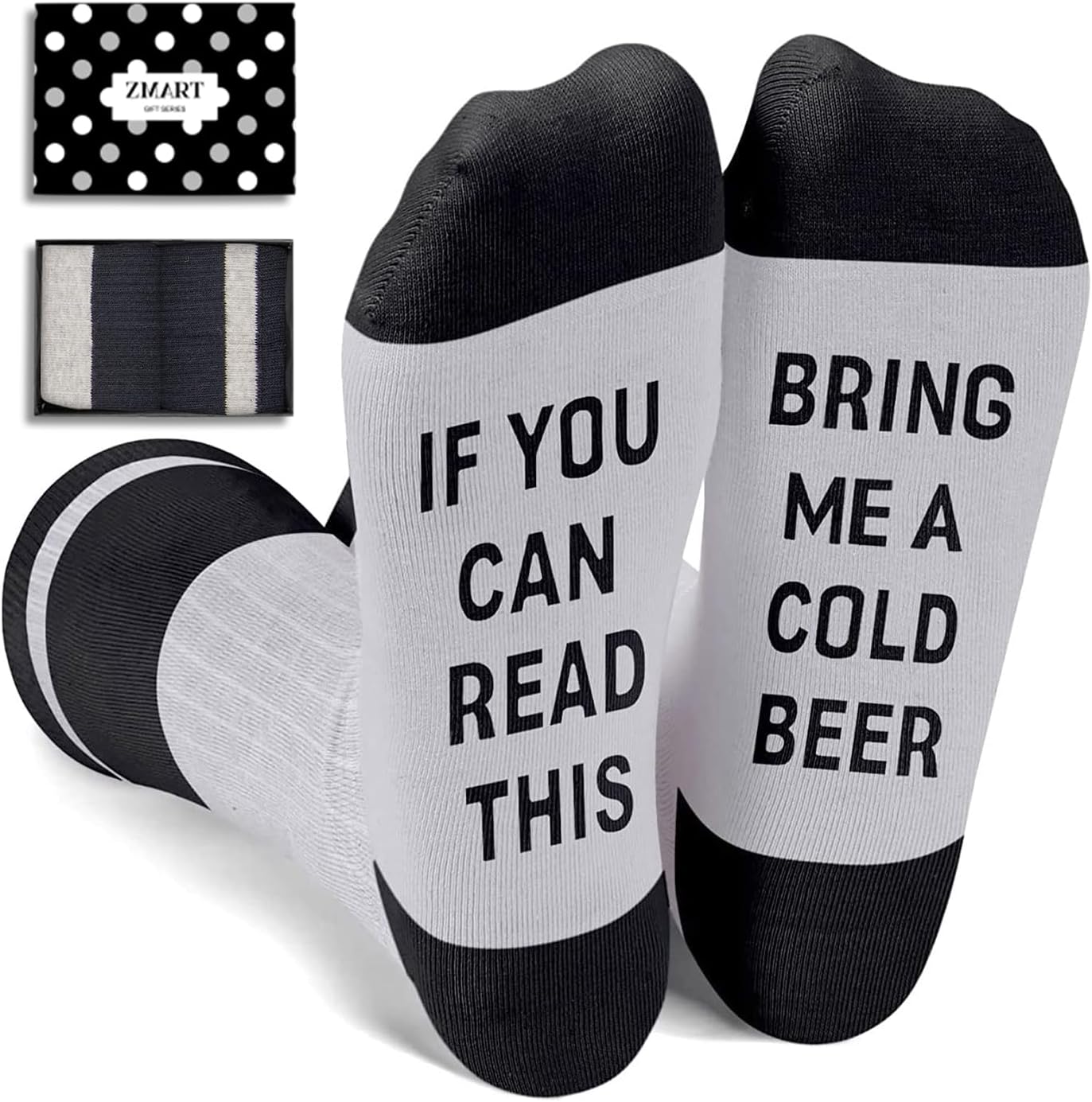 Zmart Drink Gifts for Women Teens - Wine Coffee Gifts, Coffee Beer Socks Christmas Stocking