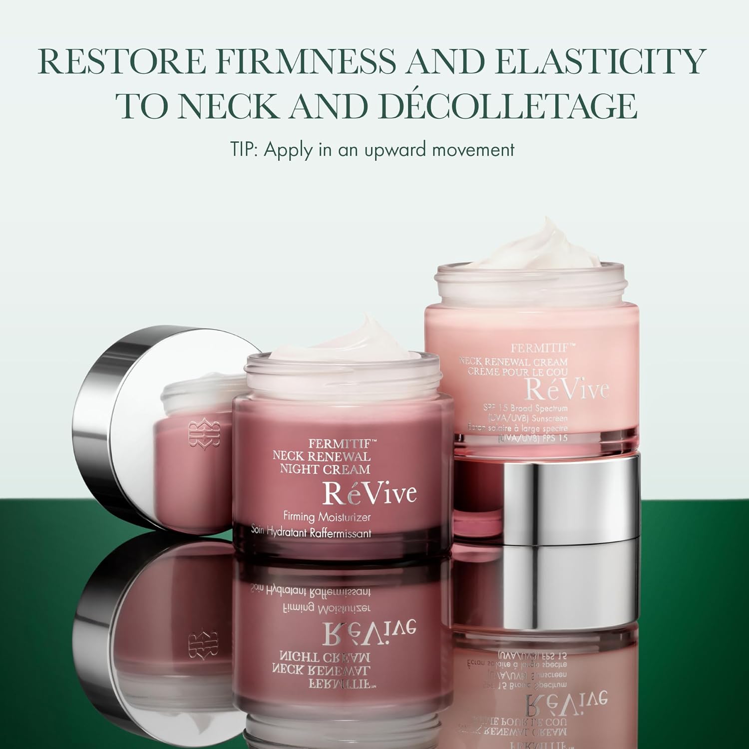 RéVive Fermitif Neck Renewal Cream - Neck and Décolletage Tightening Cream - Broad Spectrum SPF 15 Sunscreen - Anti-Aging, Reduces Fine Lines & Smooths Skin, 2.5 OZ - Image 6