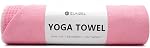 Hot Serviette de yoga - Serviette de tapis de yoga sans glissade en microfibre avec adhérence Dot Serviette absorbante pour le yoga chaud, Pilates et fitness 72" x 24", Tein/Orange