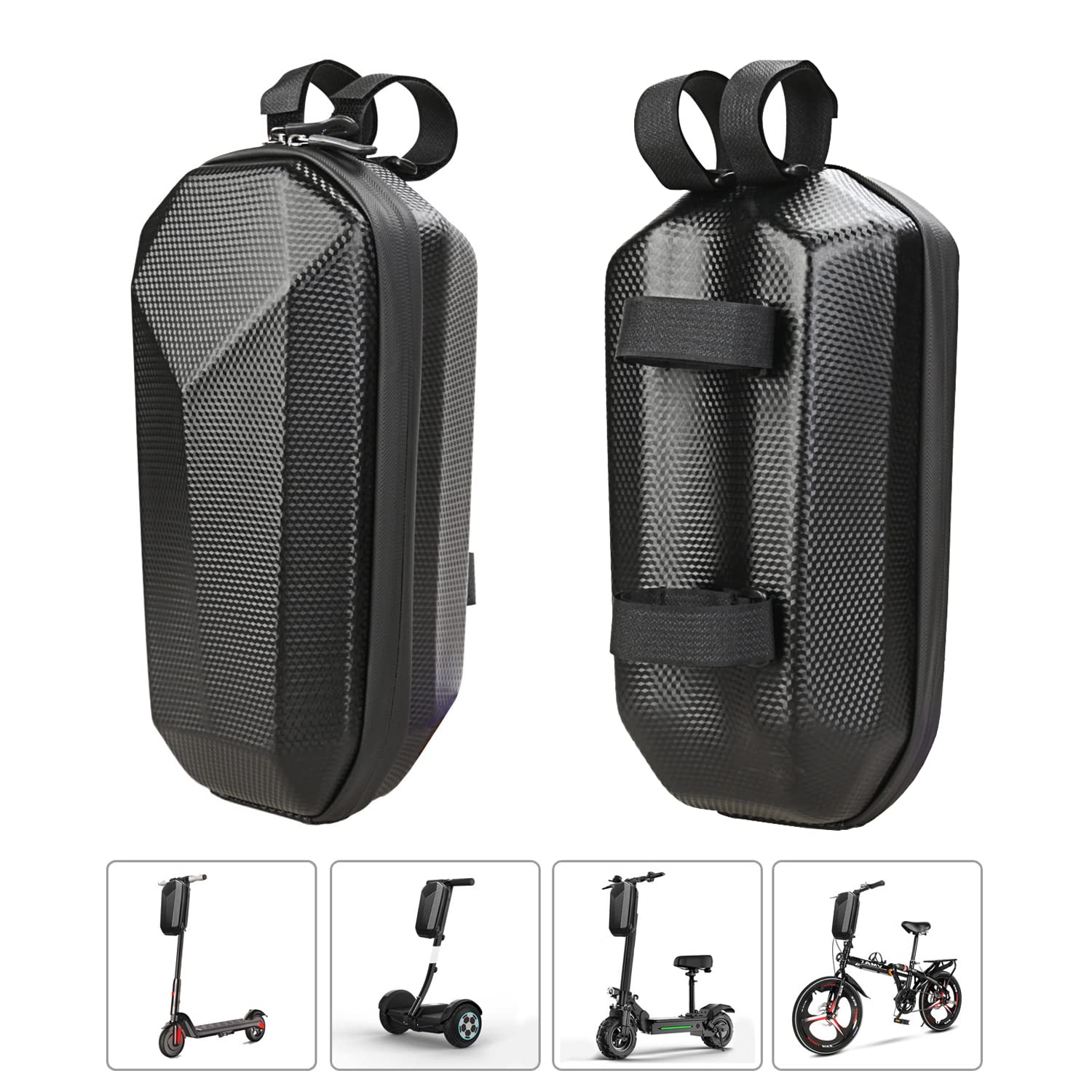 Sac de Trottinette Électrique, Sac de Rangement pour Scooter Étanche Sacoche Guidon, Grande Capacité Coque EVA Sac de Transport de Universel pour Xiaomi M365 Segway Ninebot ES1/ES2/ES3/ES4