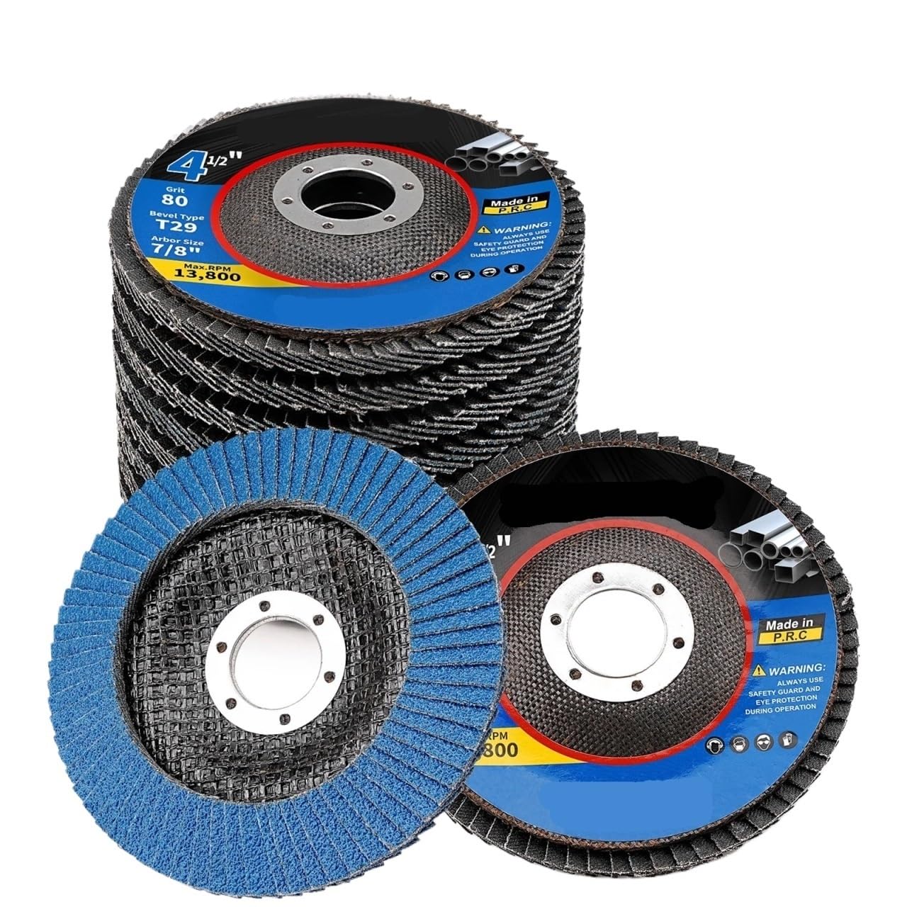 Dischi di levigatura per smerigliatrice angolare 2/5 pezzi T29 dischi lamellari smerigliatrice angolare da 115 mm levigatura mola 4,5 pollici for la rimozione del metallo(Grit 120,5pcs)