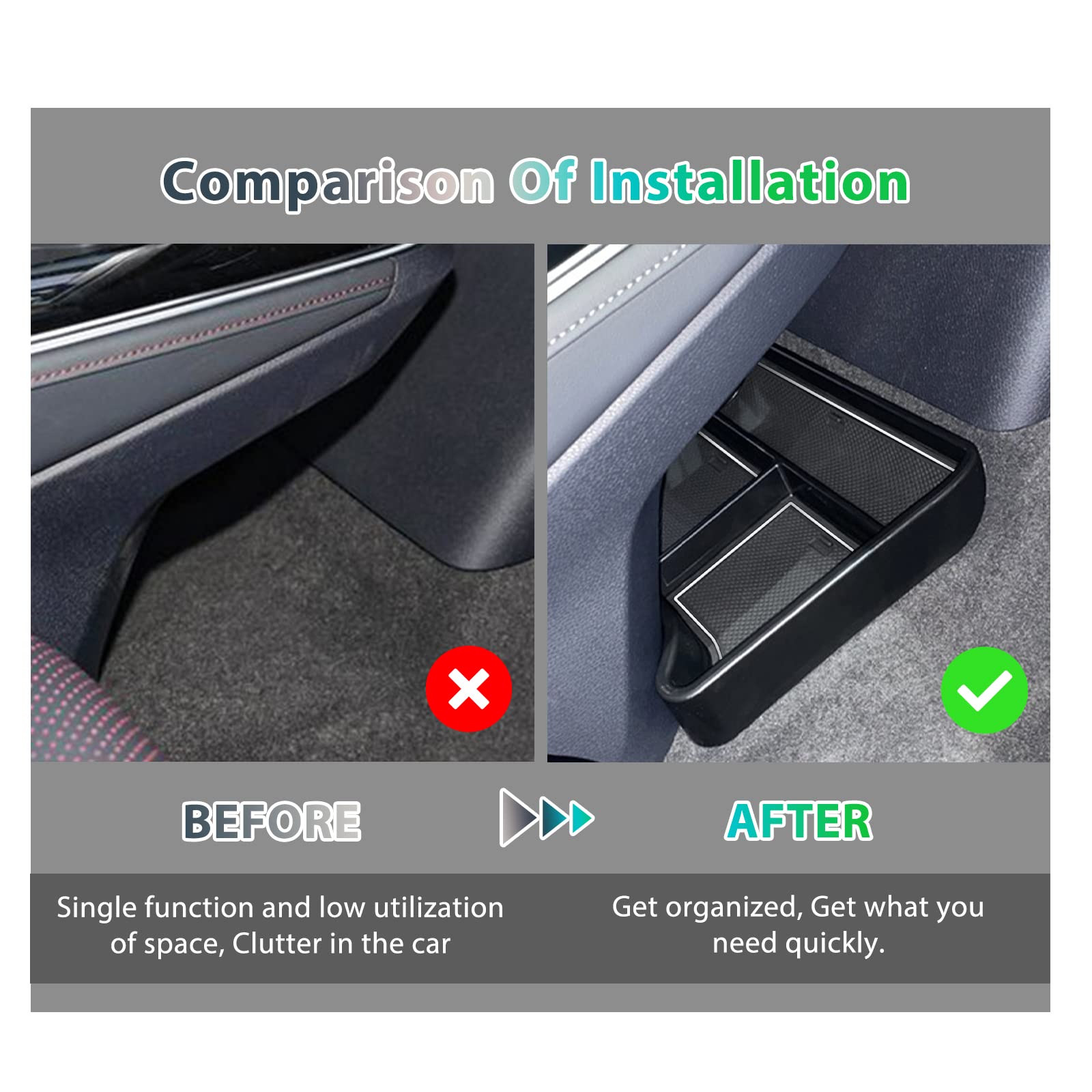 Bixuan Compatible Megane 2022-2023 Boîte Rangement Console Centrale