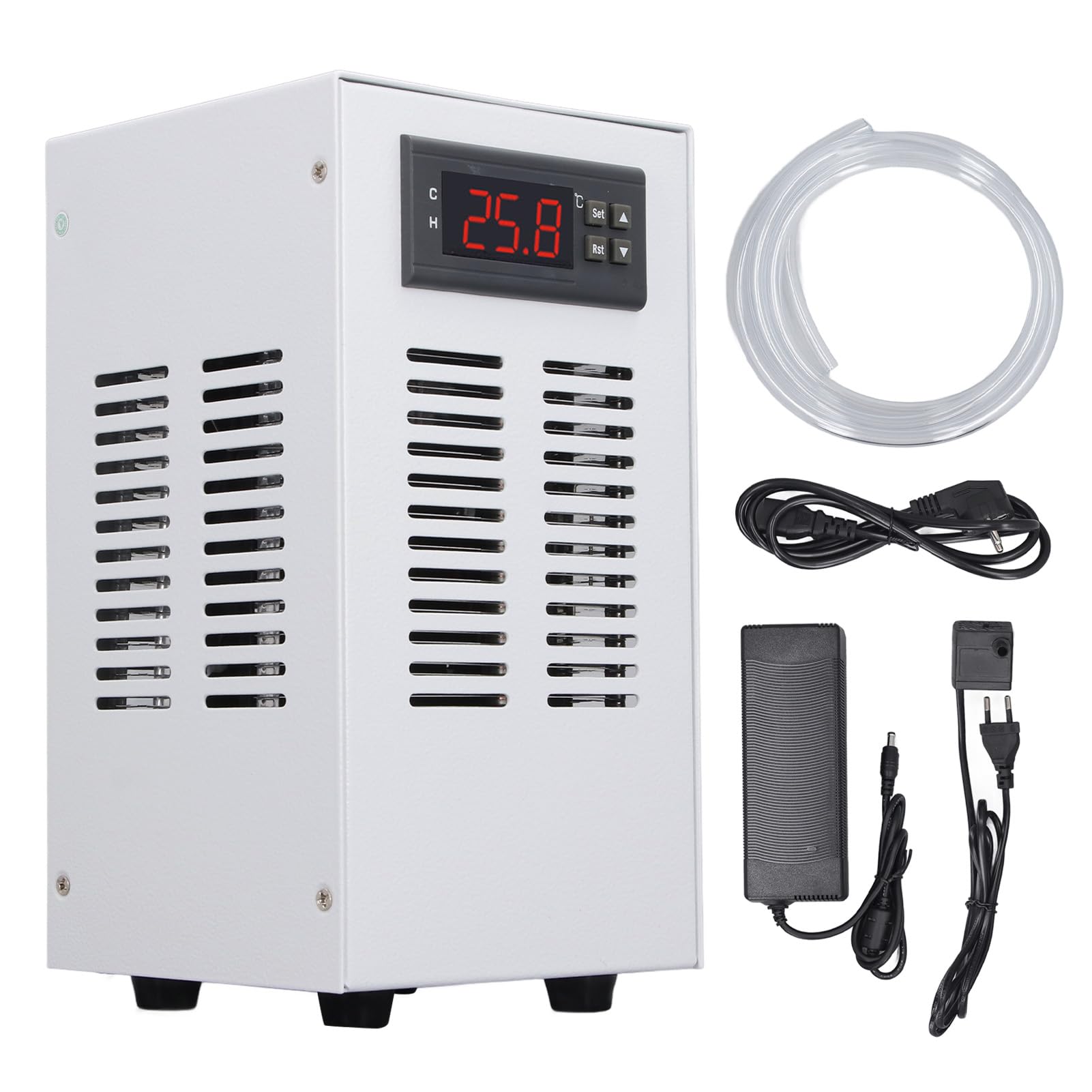 Controlador de temperatura del agua de 120 W con caudal de bomba de 3 l por minuto - de enfriador y calentador de acuario para tanques de 35 L - Refrigeración y calefacción