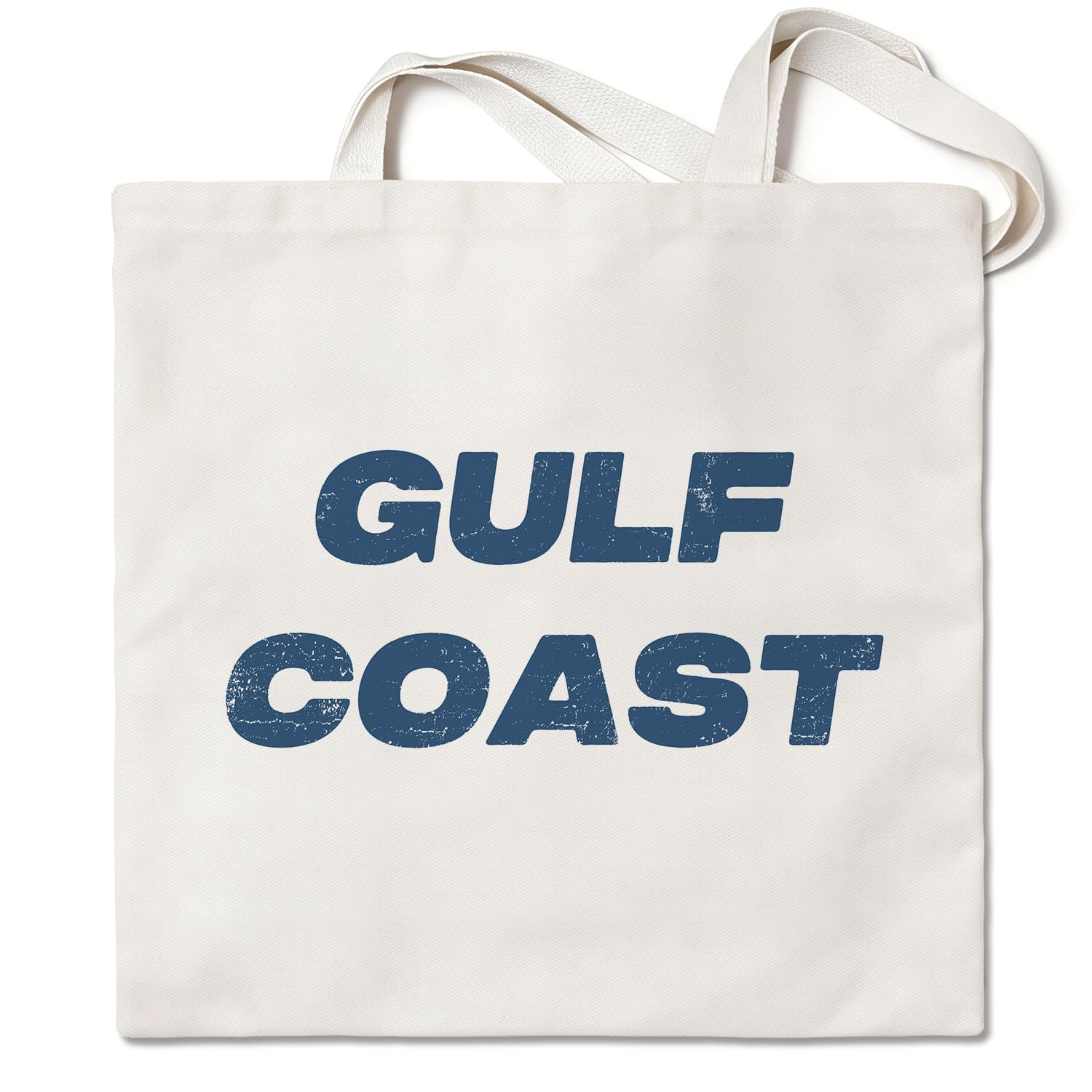 Gulf Coast Canvas Tote Bag Summer Coastal Gift for Women Large Reusable Shoulder Bag for Beach Shopping Work