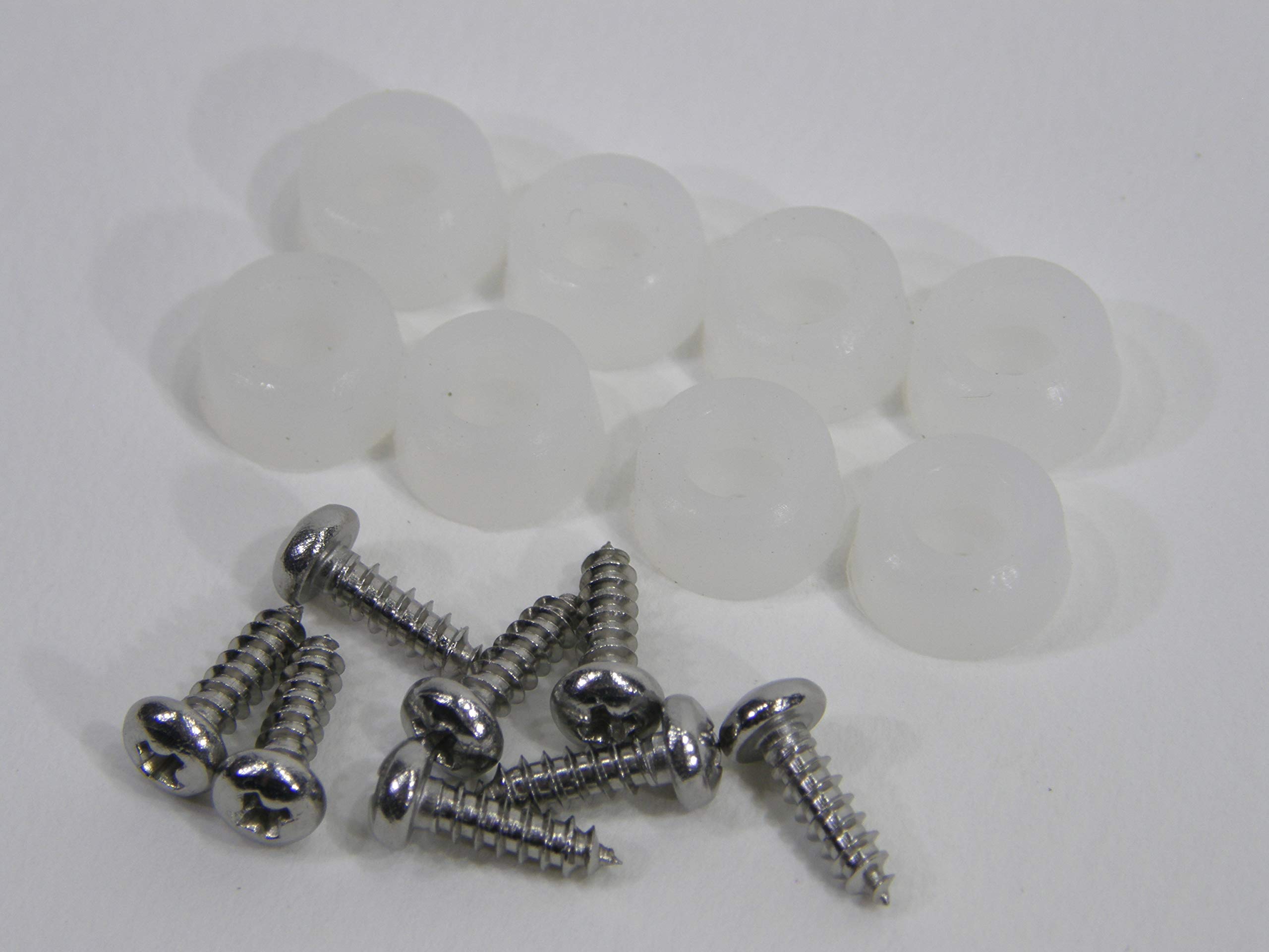 Small 1/2" Dia and Extra Small 3/8" Dia Silicone Rubber Bumpers with Stainless Steel Screws (Extra Small 3/8", Clear, 8)
