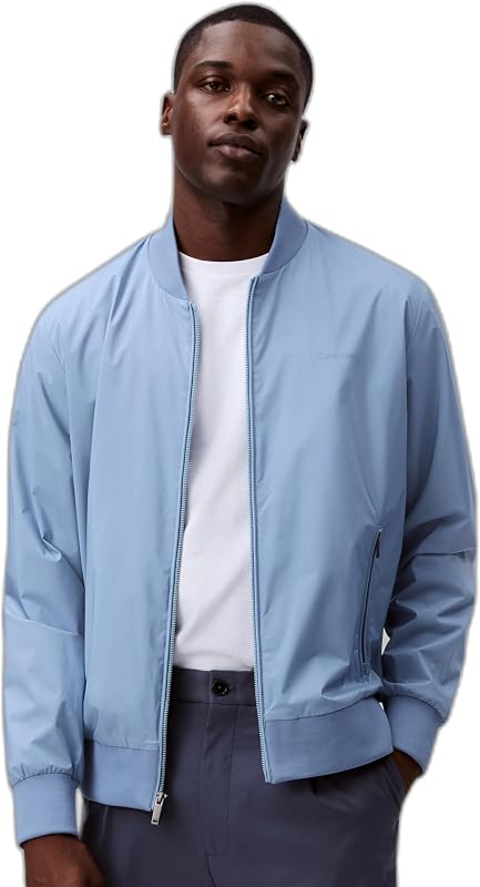 Calvin Klein campera bomber con cremallera y logo mate para hombre