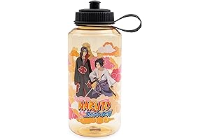Naruto Shippuden Plastic Water Bottle With Push Cap | Anime Sports Water...