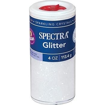 Pacon Spectra Glitter Sparkling Crystals, Clear, 4-Ounce Jar (91830)