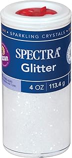Pacon Spectra Glitter Sparkling Crystals, Clear, 4-Ounce Jar (91830)