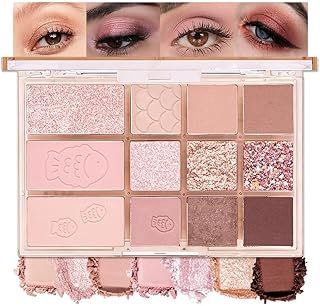 SUAKE Paleta de sombras de ojos rosa nude, ma...