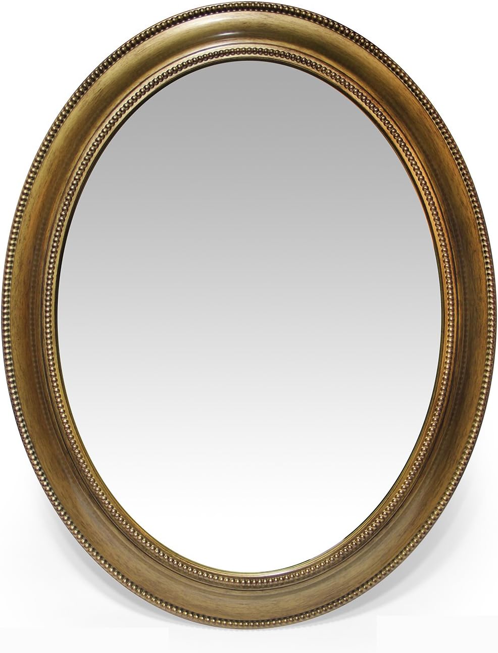 Infinity Instruments Sonore 30 inch Black Oval Wall Mirror | Decorative Frame with Beaded Accents | Great Mirror for Bathroom, Bedroom, Living Room
