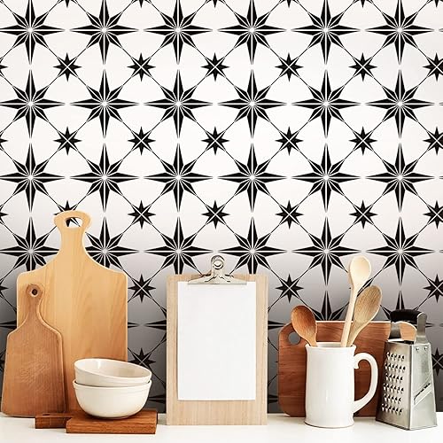 Miniatura 3 de Alwayspon 24 calcomanías mate para azulejos de pared, despegar y pegar, calcomanías de vinilo autoadhesivas para azulejos de cocina y baño, 6 x 6