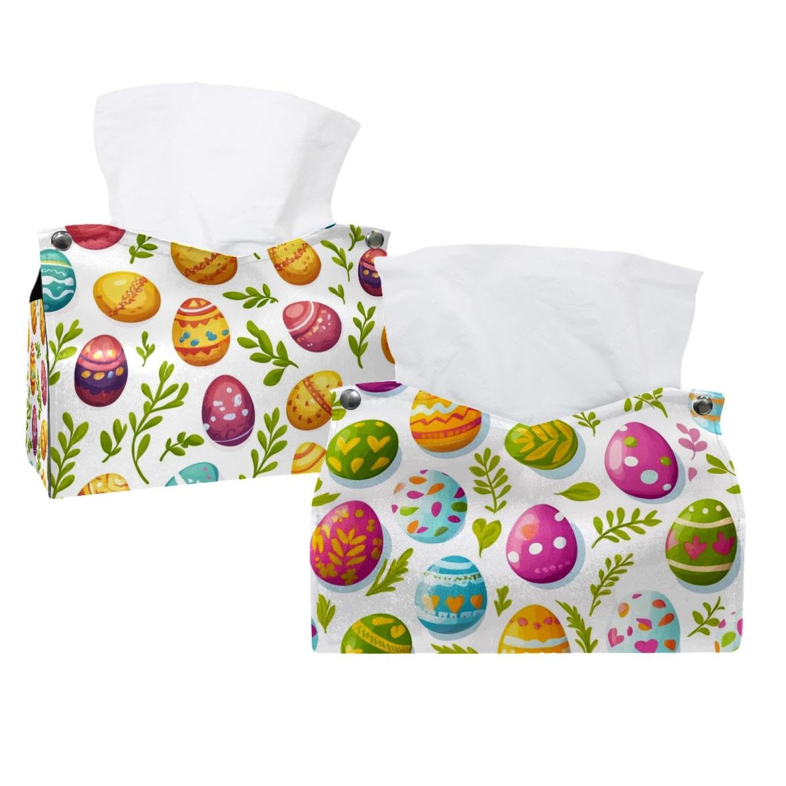 Boîte à mouchoirs œufs de Pâques peints pour décorer les tables de restaurant