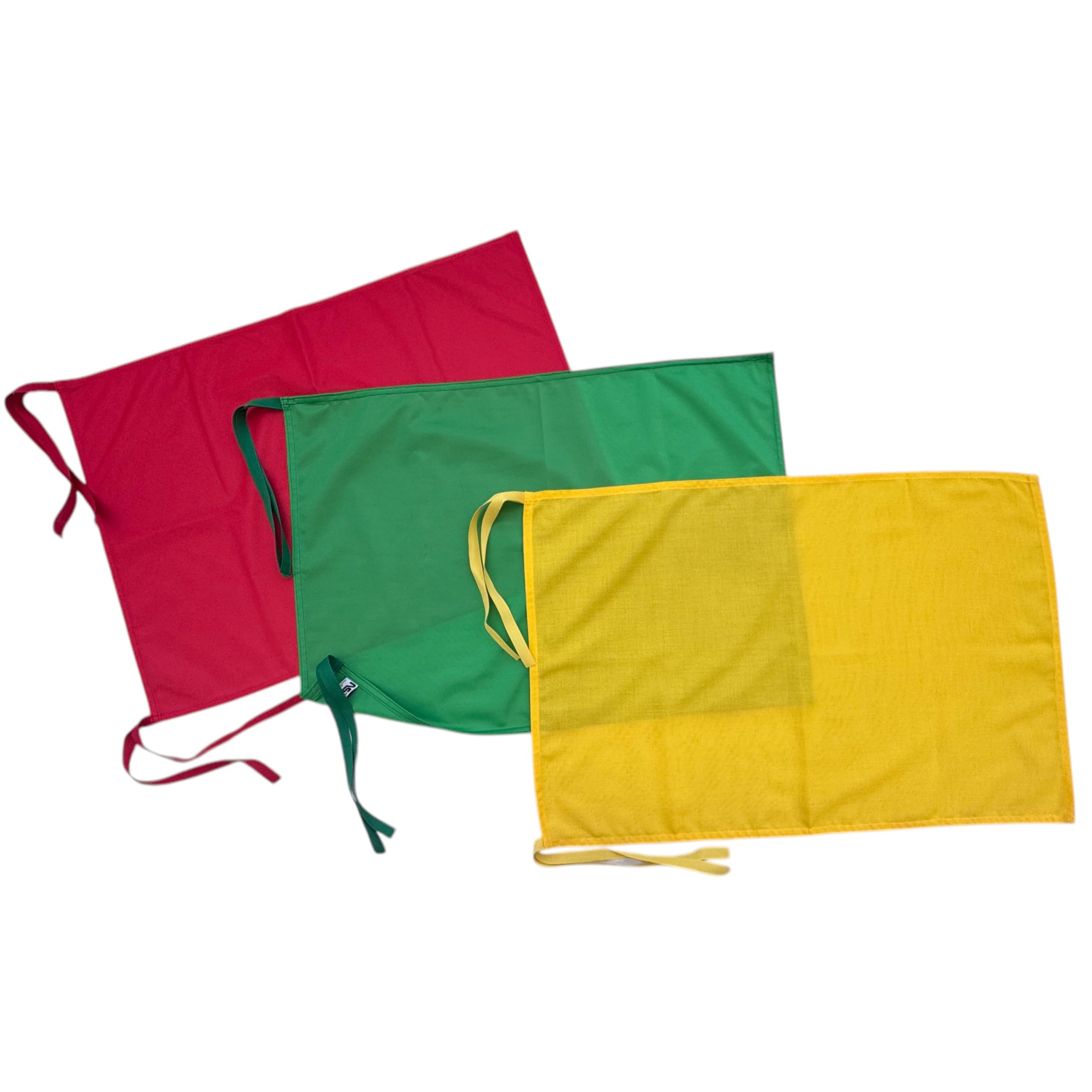 NS Bandiere Kit 3 Bandiere Segnalazione Balneare, Rosso-Verde-Giallo, 50x75 cm, Tessuto Nautico 130g/m², Antivento