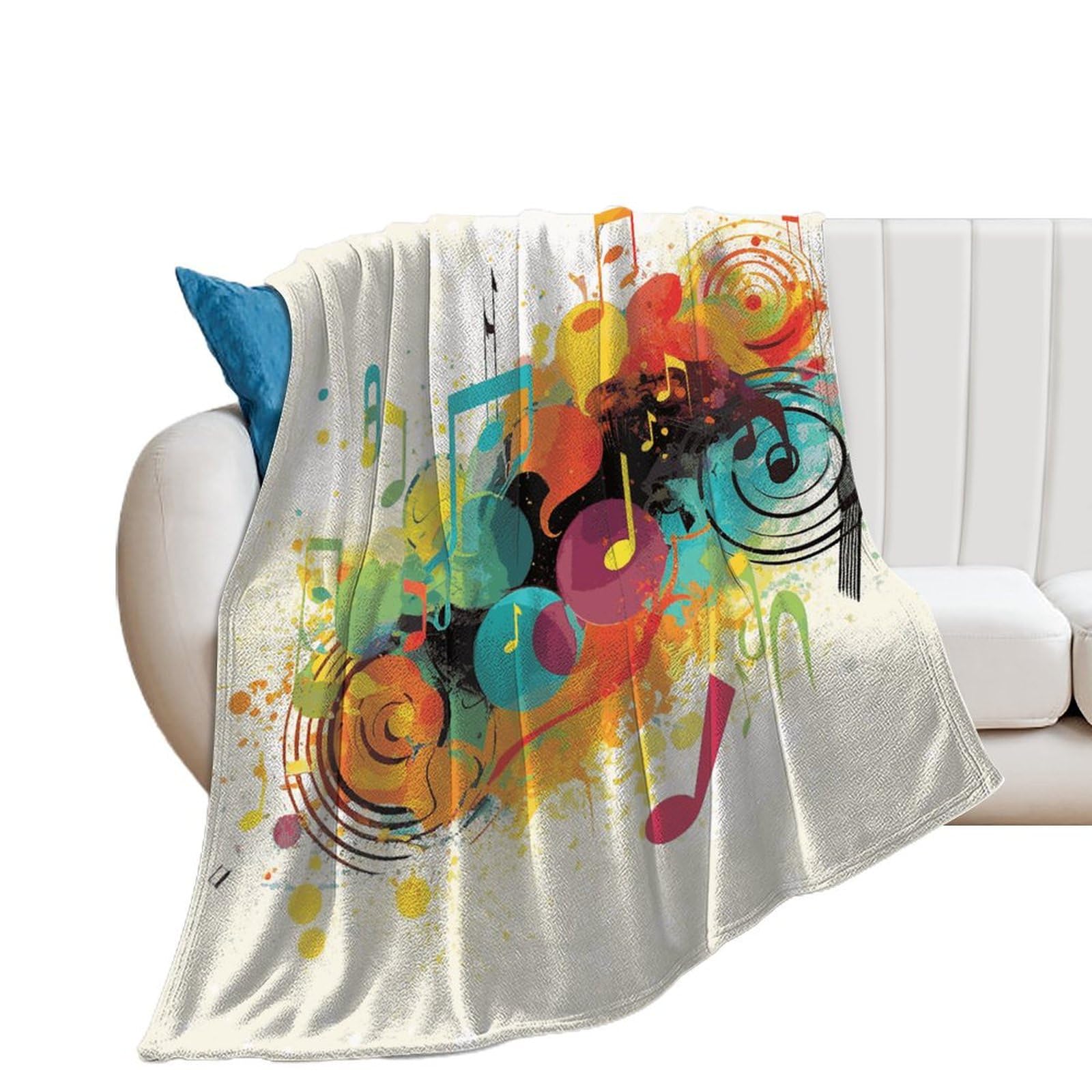 Couverture en microfibre douce idéale pour soirées sur canapé