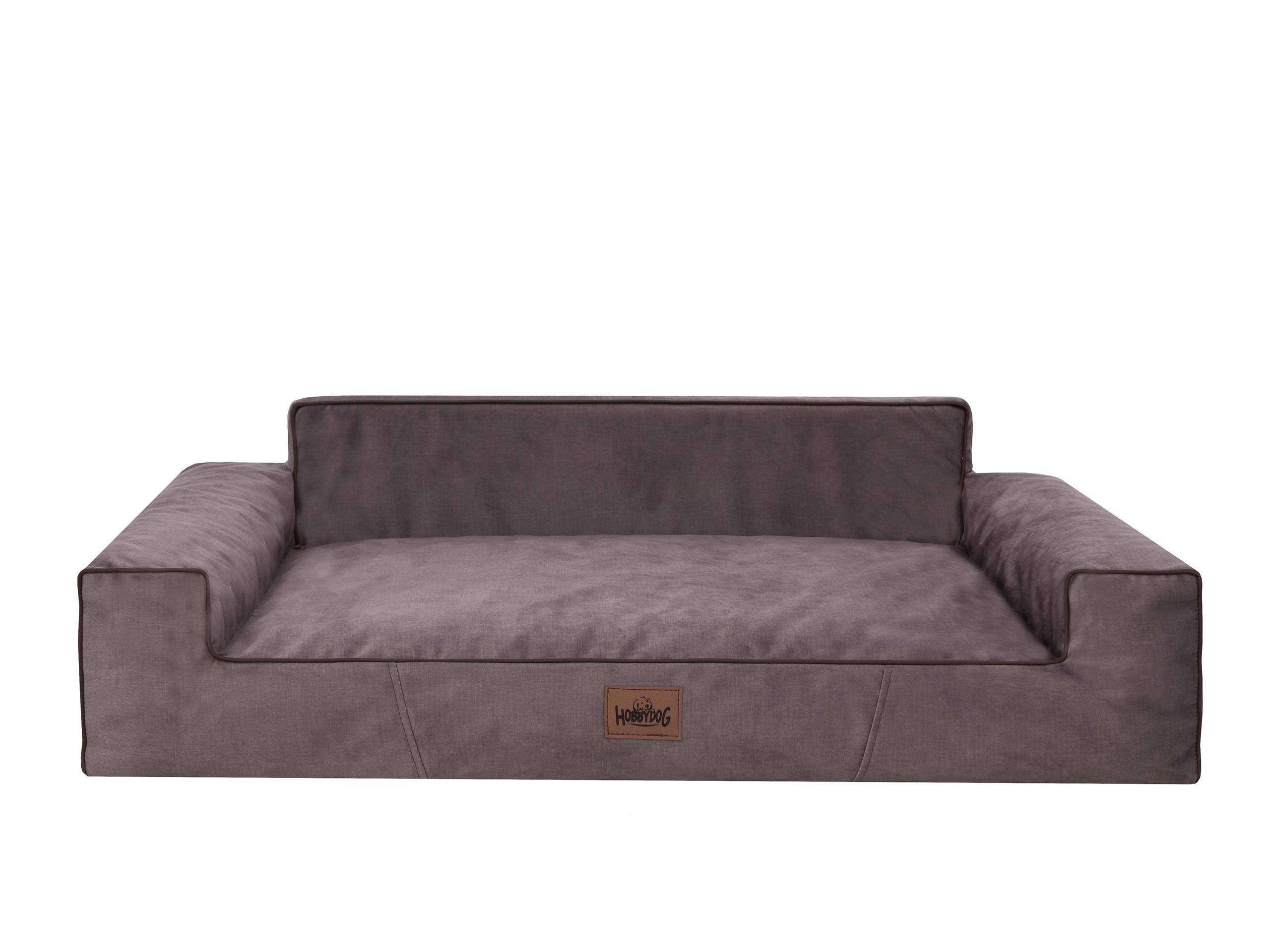 Bjird Cama Perro - Cuna para Perros para Dormir, con Funda de Cordura Extraíble (Lavable a 30°) - para Perros Pequeños y Grandes - Sofa para Perros - 116 x 78 cm - marrón Fancy