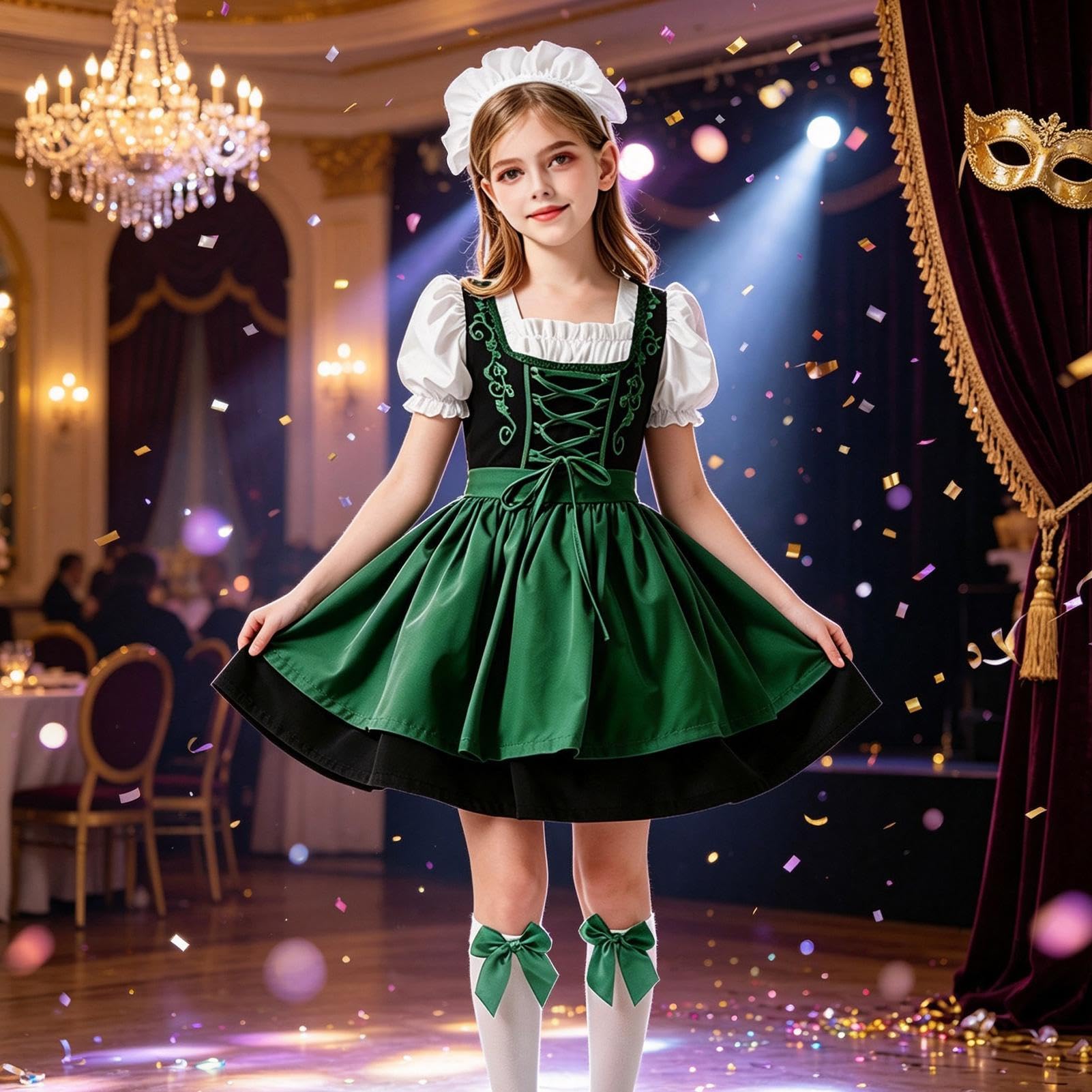 Oktoberfest Dirndl bawarski kostium Dirndl z krótkimi rękawami, niemiecki
