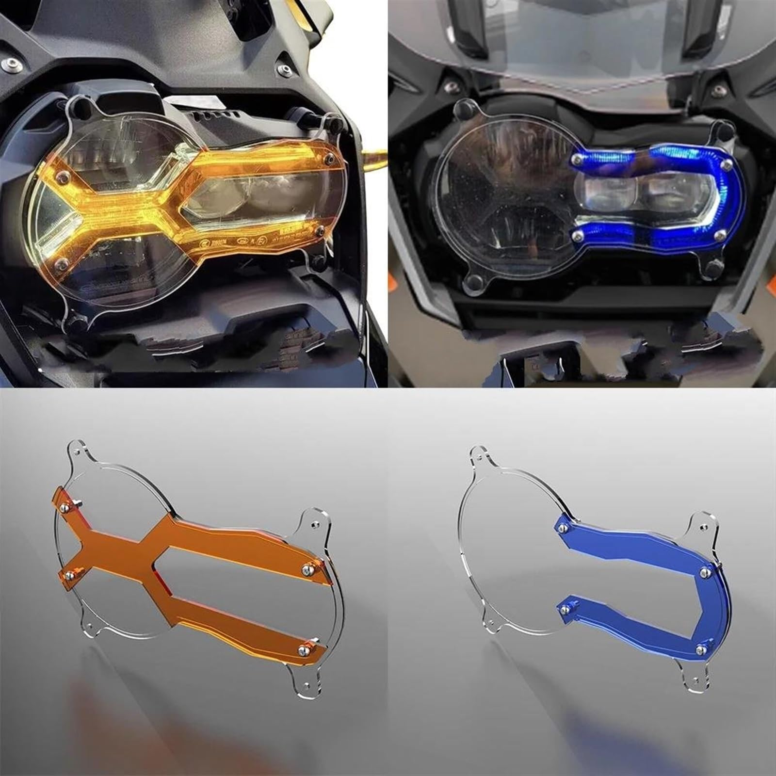 JHYBDP Grille Protection Phare Antibrouillard Rabattable Orange Pour BMW R1250GS R1200GS