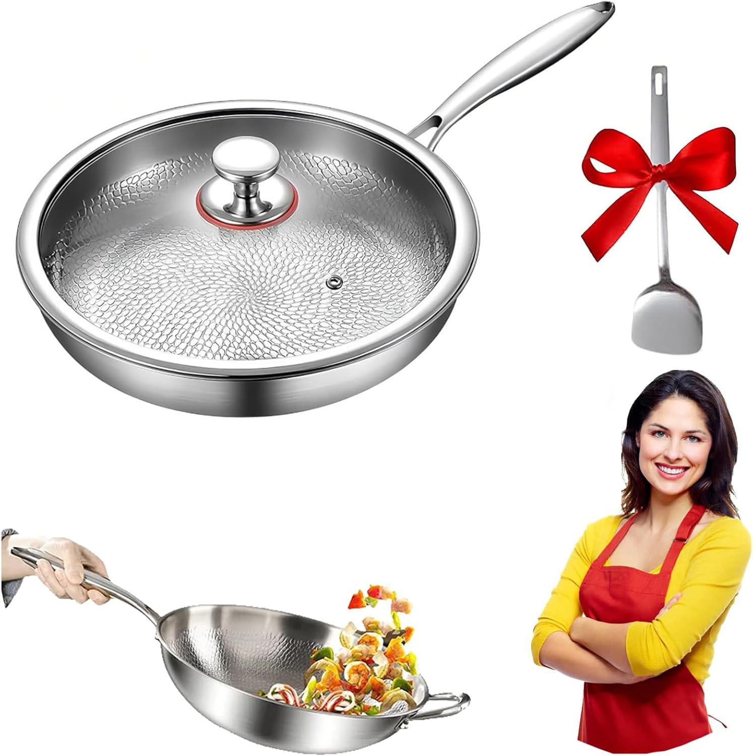 Cowenhey Titanium Cookware Set: Versatile, Durable, Nonstick Pans (11.81in)