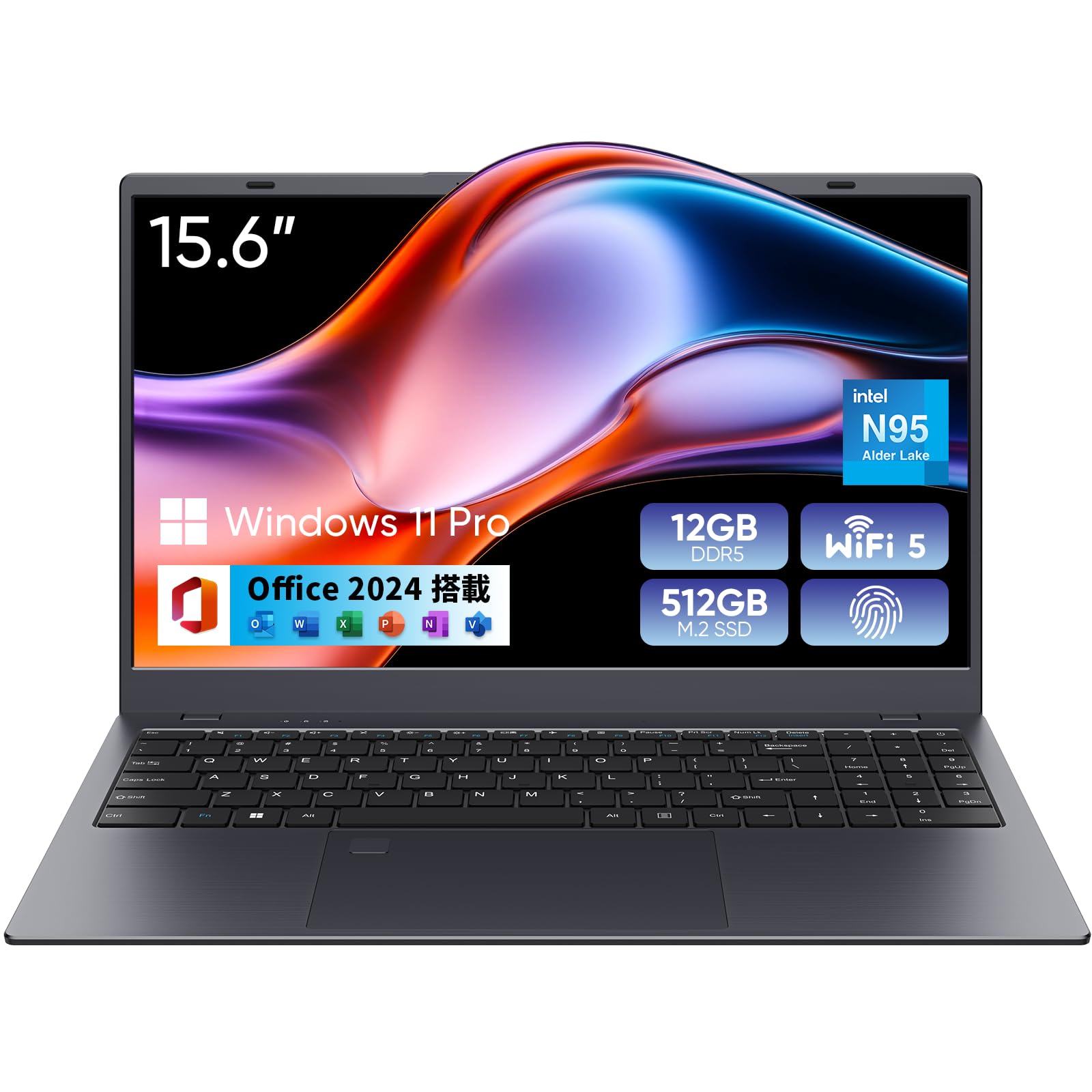 Amazon.co.jp: ノートパソコン 12GB RAM/512GB SSD 15.6インチ 1080P