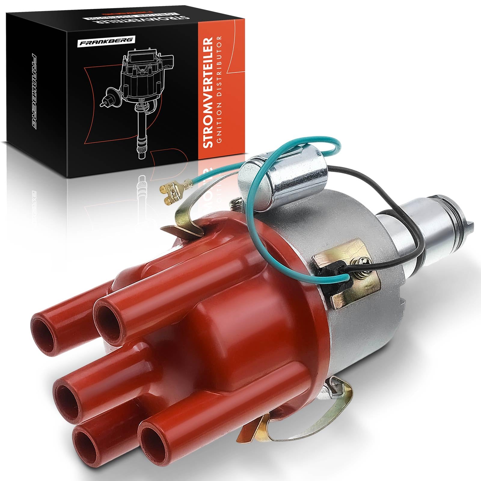 Frankberg Distribuidor de encendido Gasolina Compatible con Kaefer 1.2L Kaefer cabrio 15 1.6L Transporter II Furgoneta 21 23 2.0L Transporter II Plataforma/Chasis 21 26 1.6L 1237013092