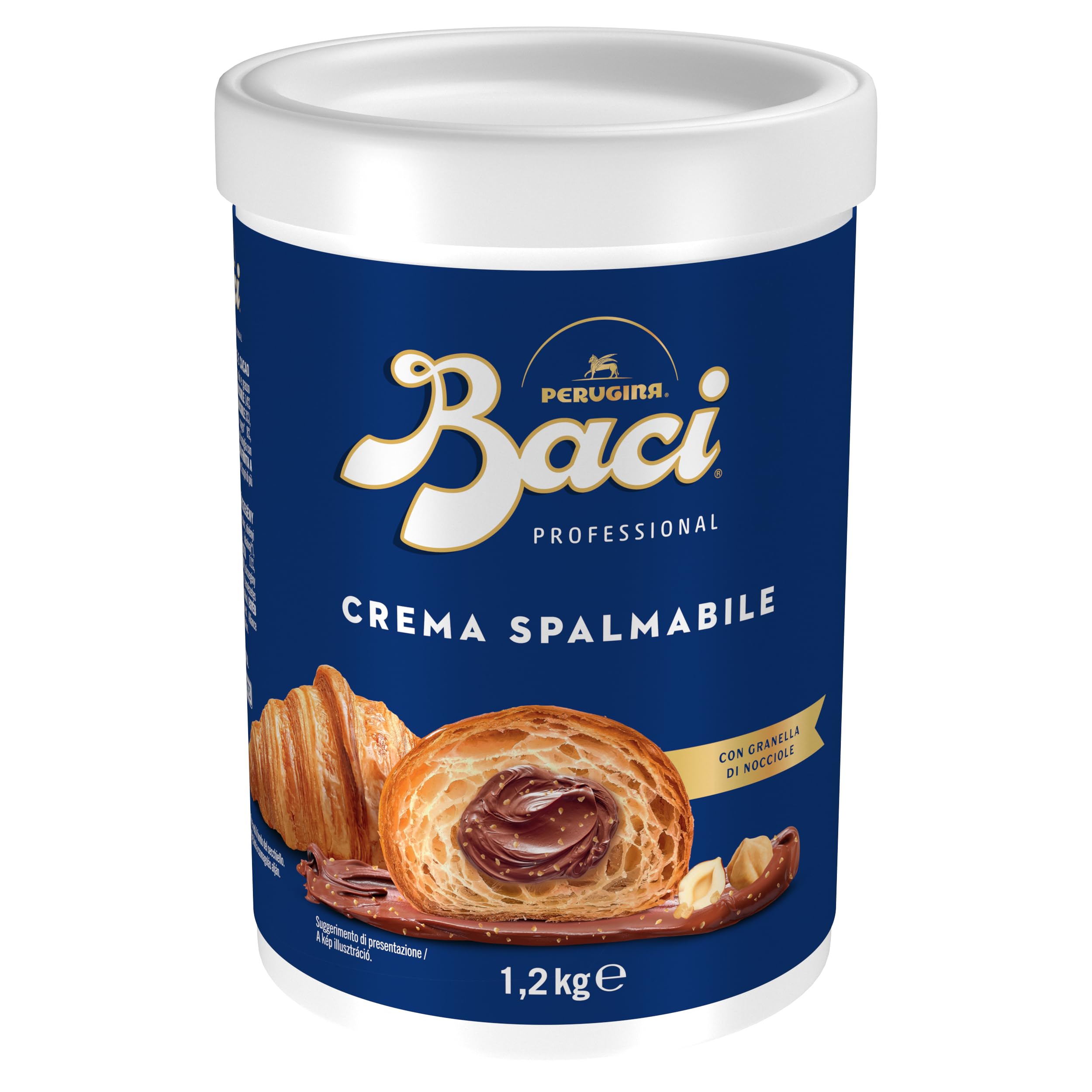 BACI PERUGINA PROFESSIONALE Crema Spalmabile con Nocciole e Cacao, Secchiello 1,2KG