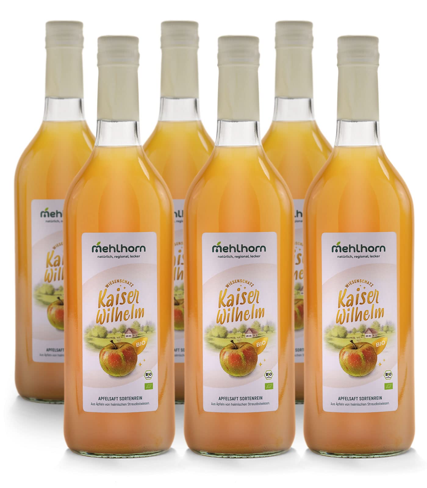 Mehlhorns Wiesenschatz Bio Apfelsaft "Kaiser Wilhelm" (6x 0,75l)