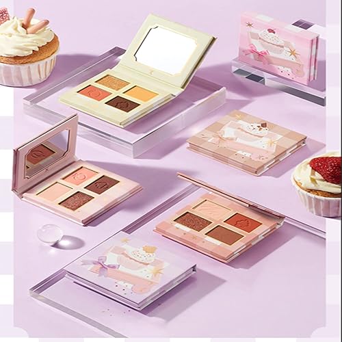 Miniatura 7 de VIOLET FAIRY - Paleta de sombra de ojos de 4 colores, color nude, alto pigmento, sombra de ojos rosa brillante mate, vegana y libre de crueldad,