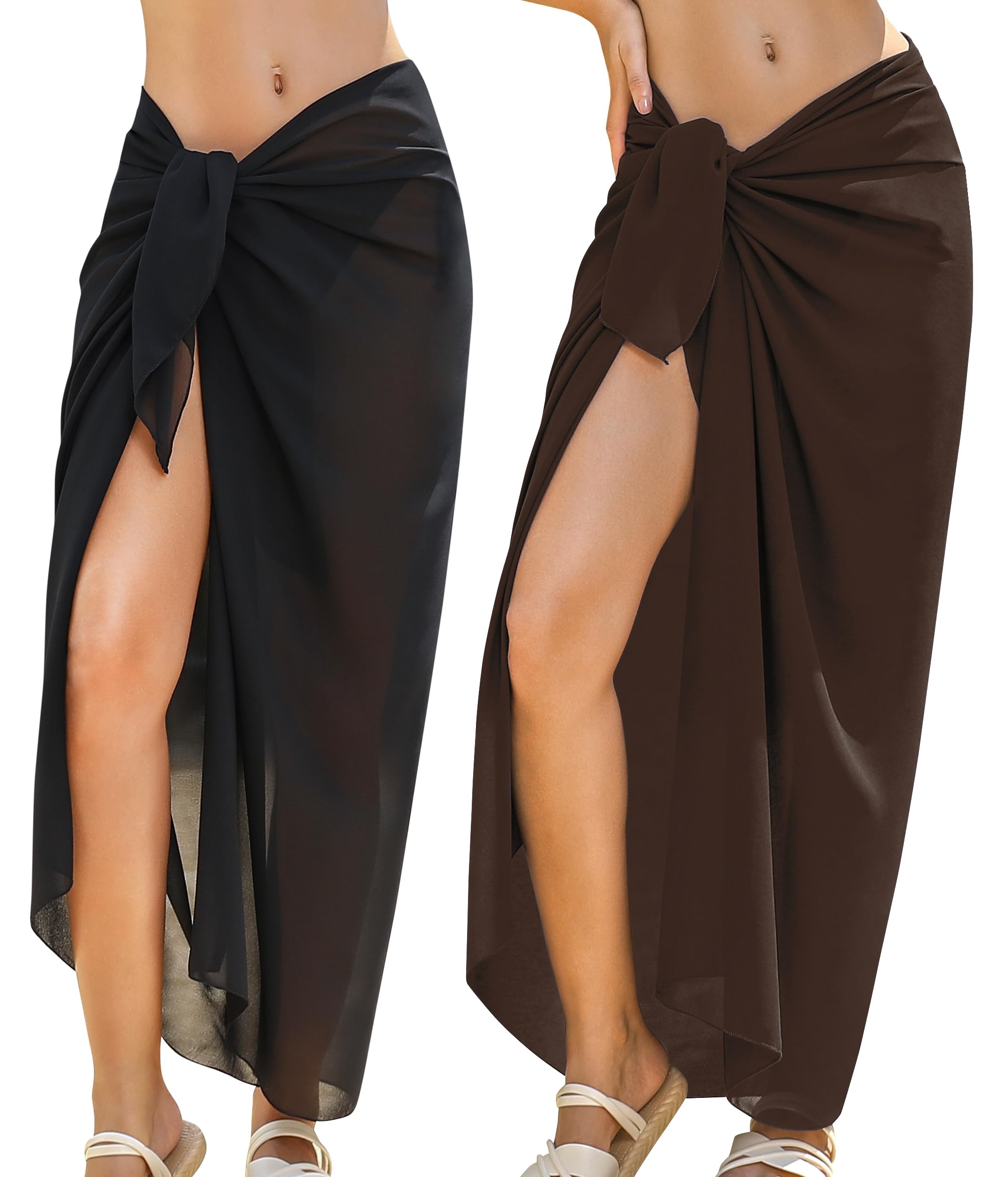 Womens Beach Sarong Chiffon Swimsuit Coverups Sheer Bikini Wraps for Swimwear Bathing Suit Cover Up