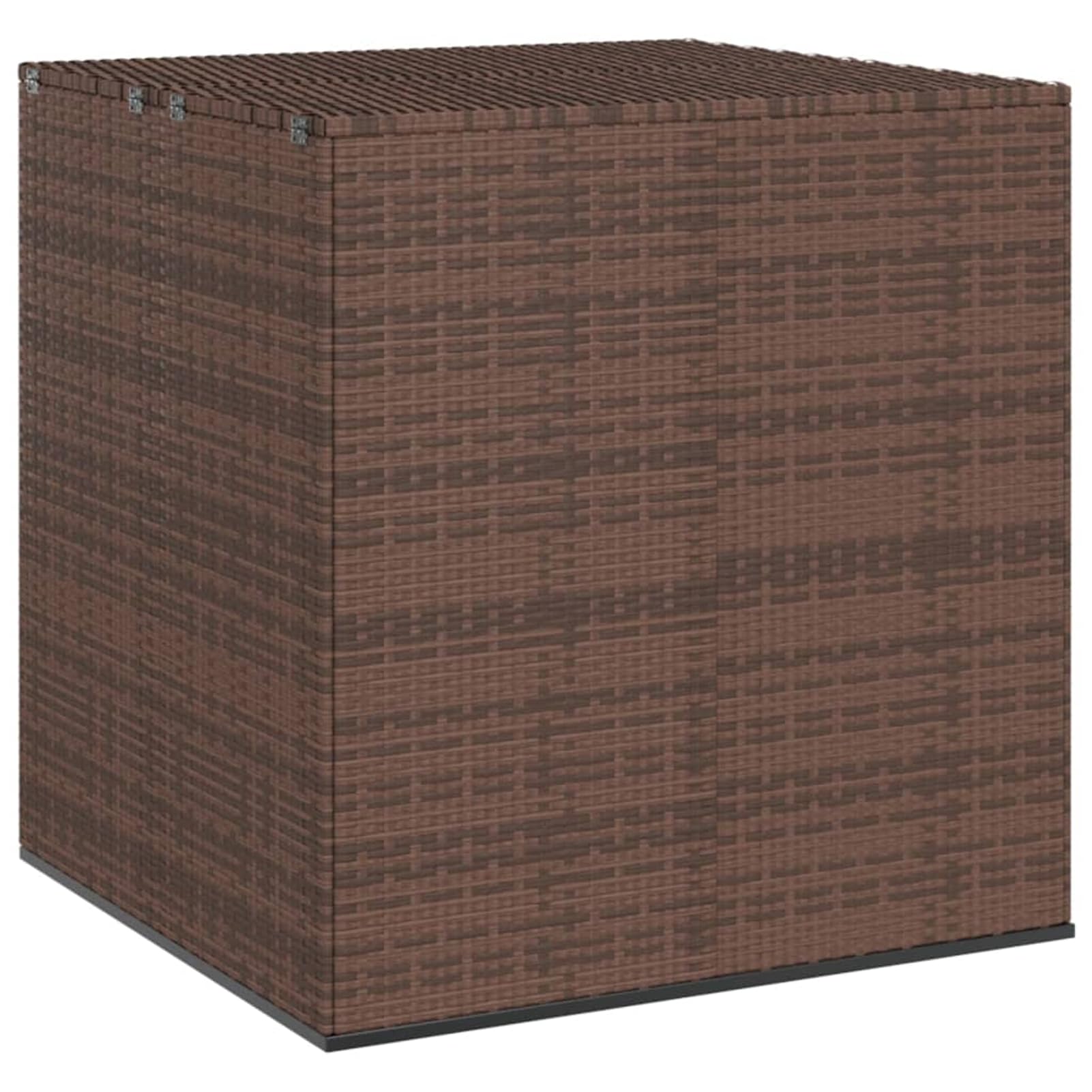 Homgoday Caja para cojines de jardín con tapa, caja de jardín, caja de cojines, cofre de jardín, caja de almacenamiento, cofre de jardín con resorte de gas, ratán de polietileno, 100 x 97,5 x 104 cm,