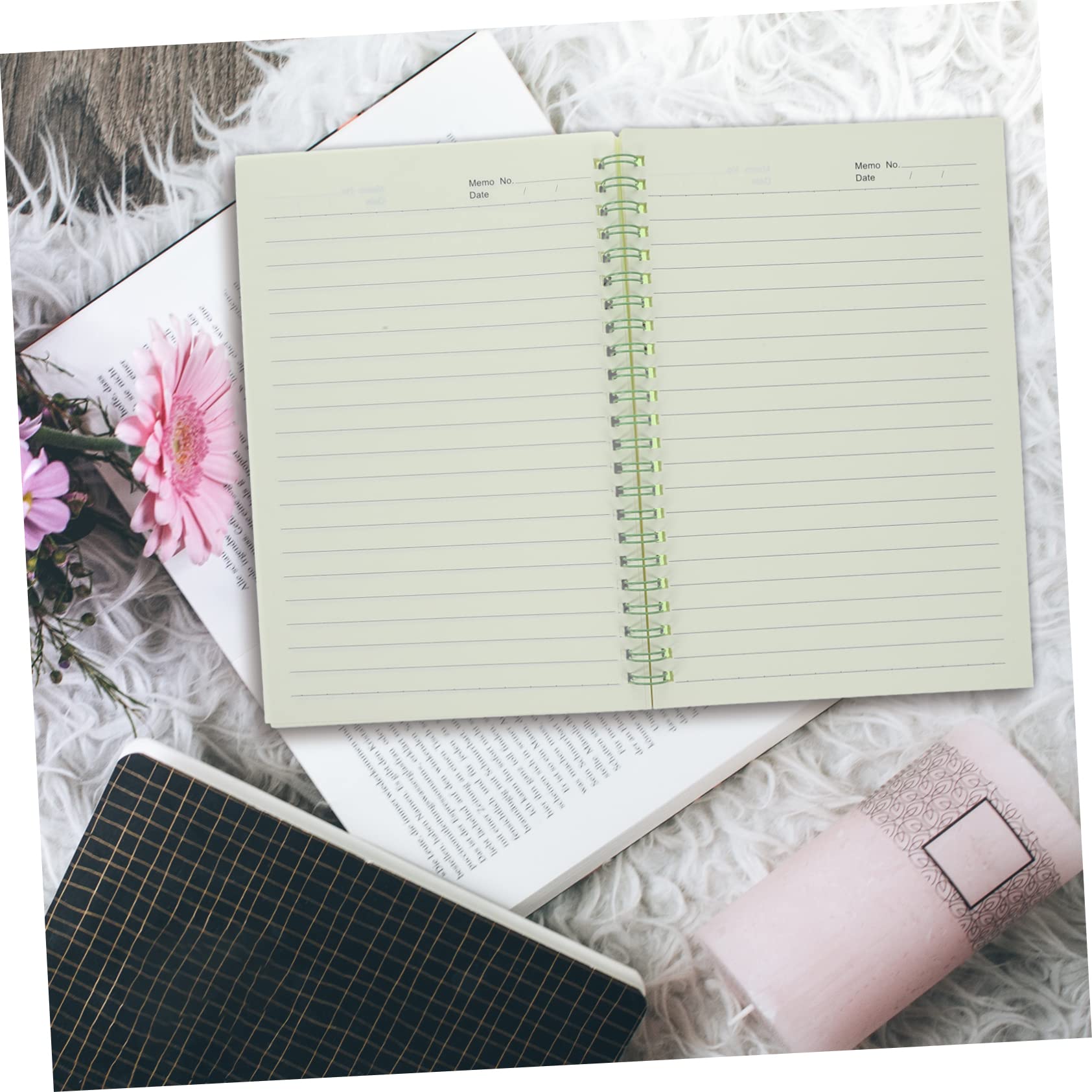 HOMSFOU -pack Farbige Spiralnotizbücher A5 mit Pp Umschlag und Papier Klassisches Minimalistisches Design 4 Stück Notizblöcke für Schule Büro und Studium