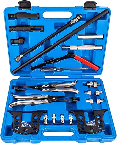 Conjunto de servicio de cabezal de cilindro de compresor de resorte de válvula universal para motor de sobrecarga, removedor de resorte e instalador