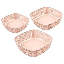 Kuber Industries Woven Design Multipurpose Square Shape Basket Ideal
