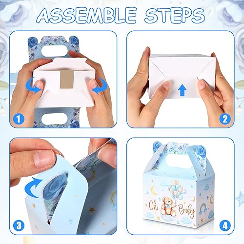 Miniatura 3 de 36 cajas de regalo de fiesta de oso para baby shower, bonitas cajas de golosinas de oso, cajas de papel para dulces, caja de galletas, decoración