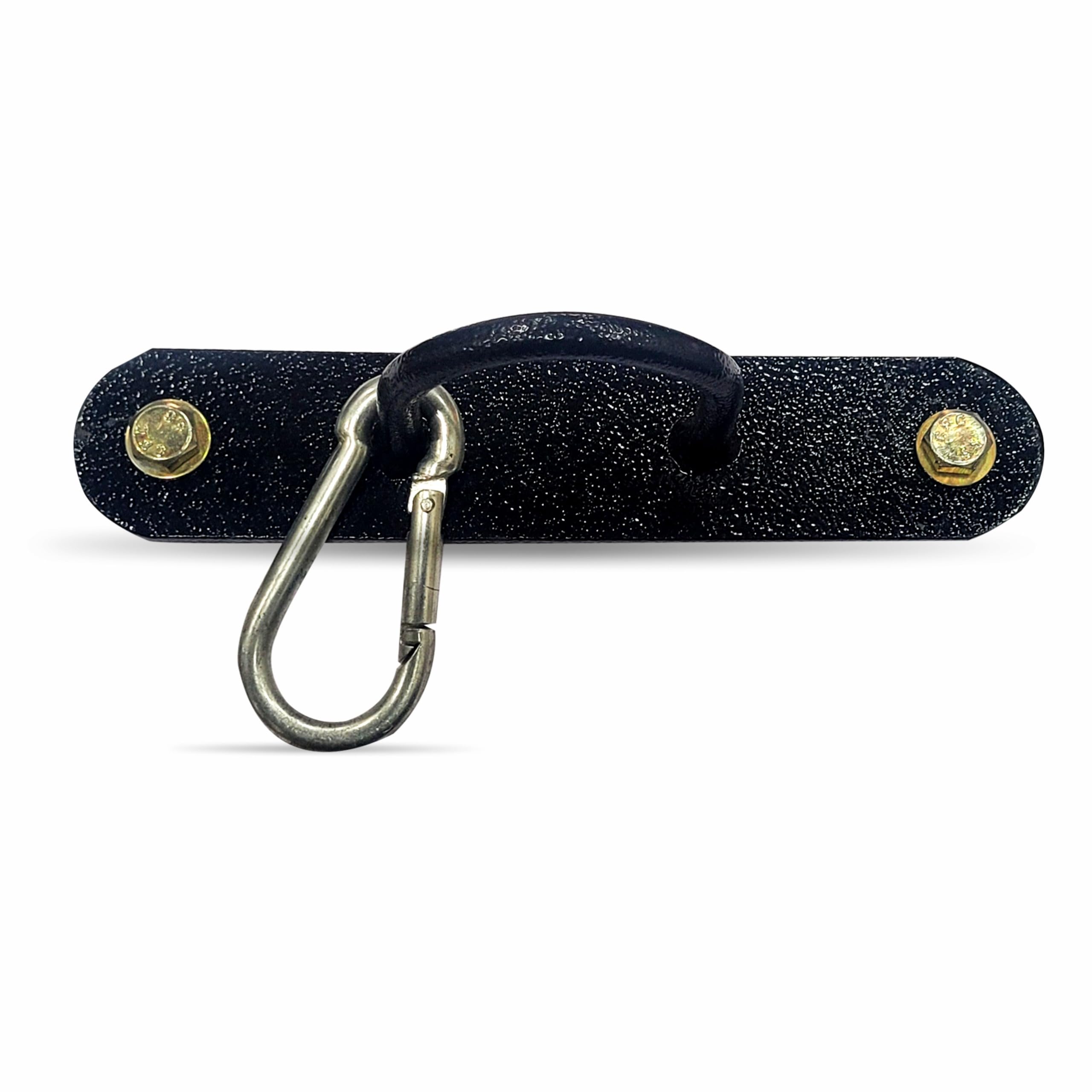 Protoner Wall Mount Hook with Mounting Plate, Heavy-Duty Metal Snap for Battle Rope, Punching Bag Hanger, Boxing Bag, Hammock, Swing, Black-image-19