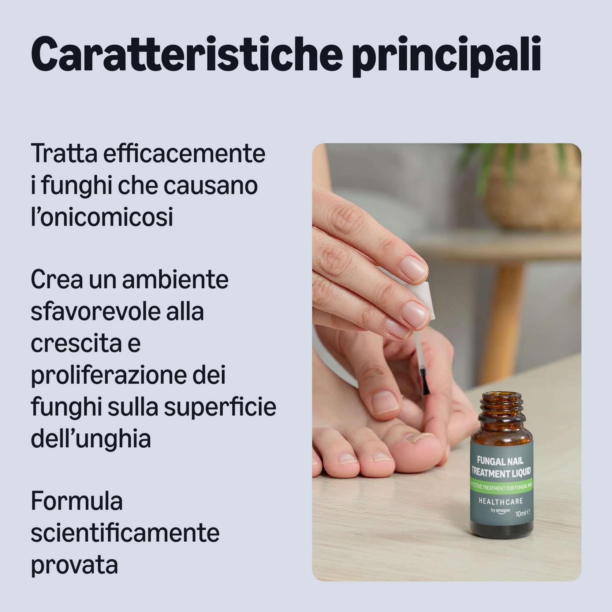 Healthcare by Amazon Liquido per il Trattamento delle Unghie Fungine, 10ml (in Precedenza Amazon Basic Care) - L'Imballaggio Può Variare