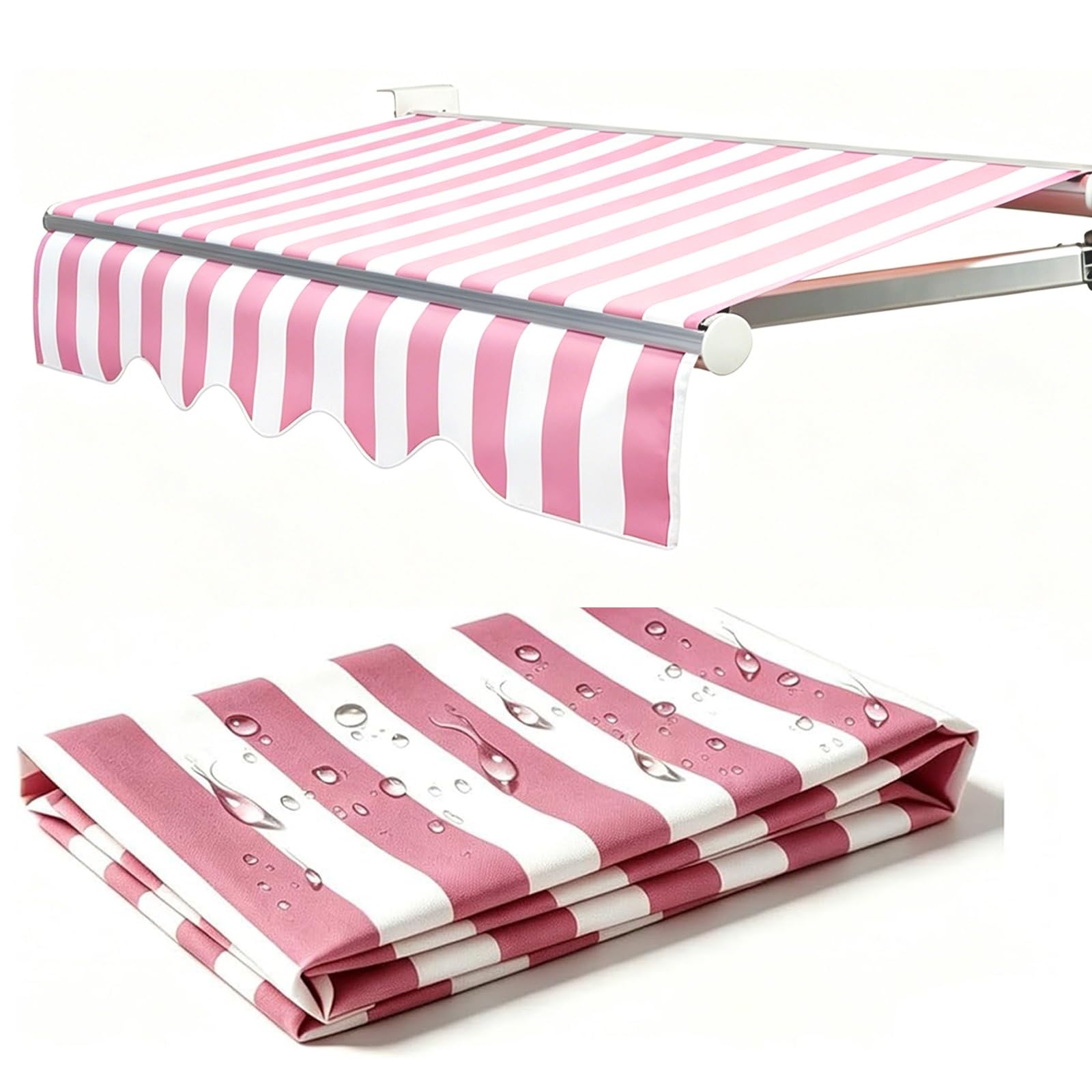 Generico Tessuto di Ricambio per Tenda da Sole Retrattile da Patio (Solo Tessuto), 280 g/m² Tessuto di Ricambio per Esterni per Tenda da Sole da Patio, Resistente ai Raggi UV, Impermeabile, Parasole