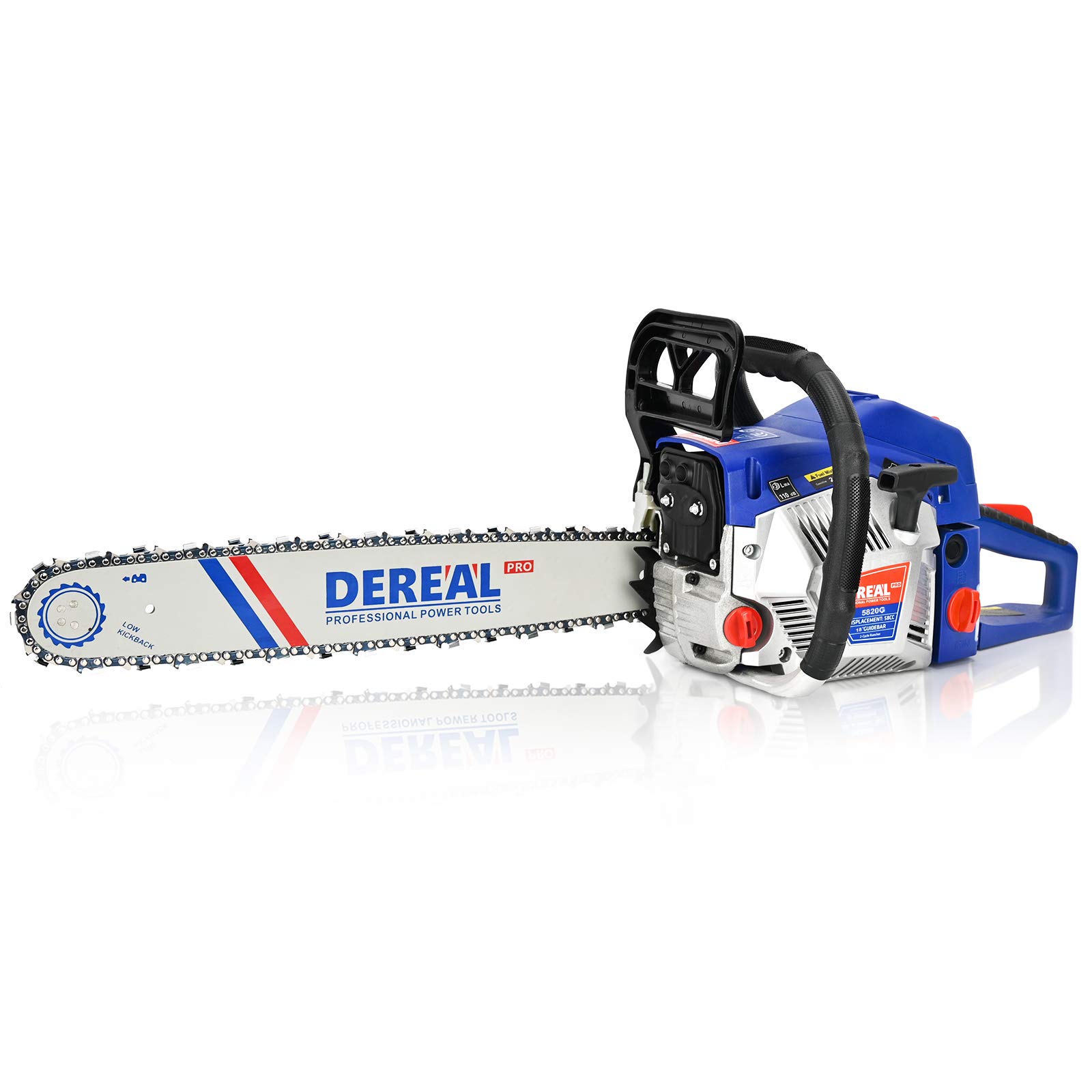 Buy DEREAL Pro 5820H 58CC2Cycle Updated Version Chainsaw, 18Inch
