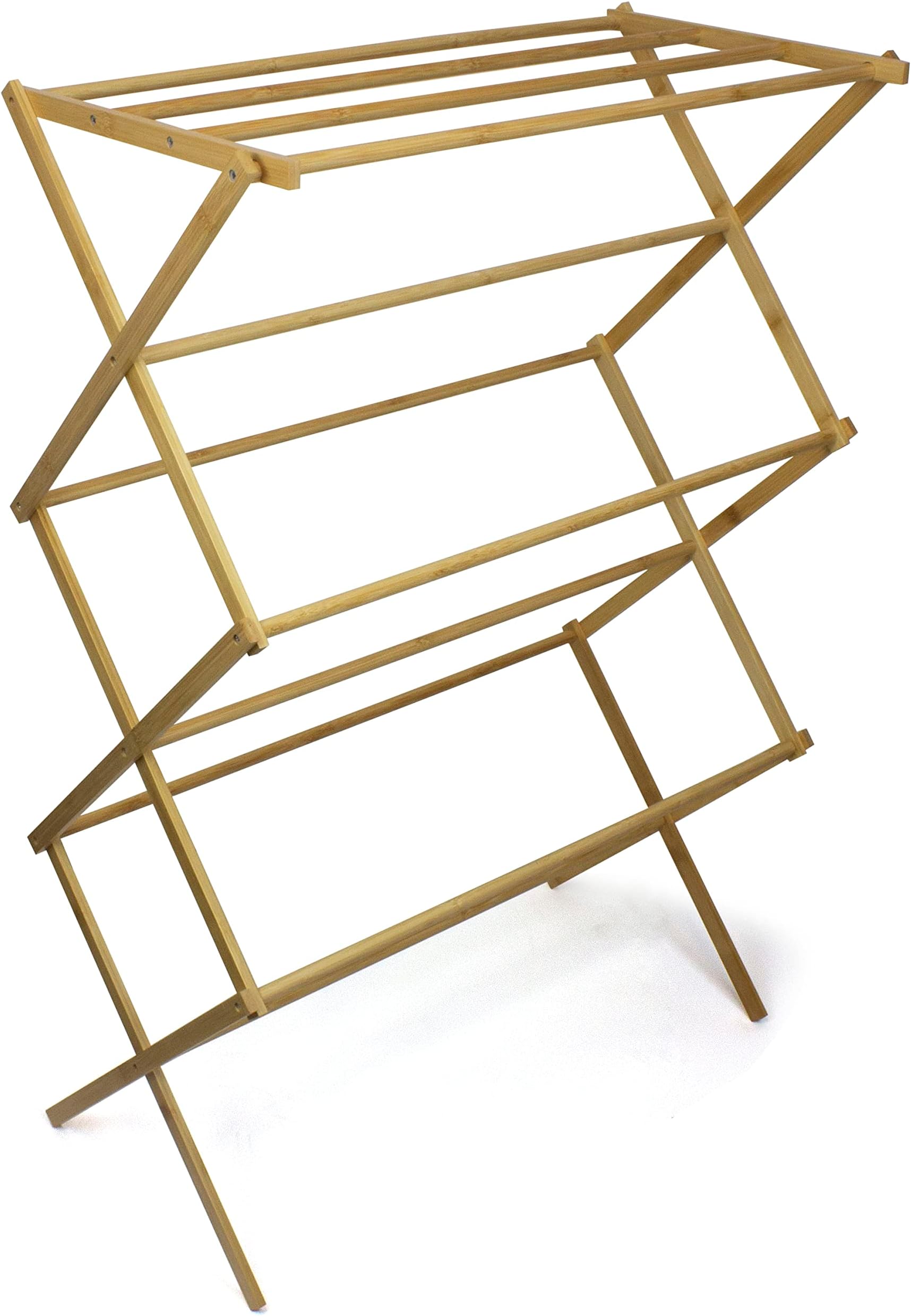 Amazon.com: Small Wooden Clothes Drying Rack-Folding, Heavy Duty, Free ...